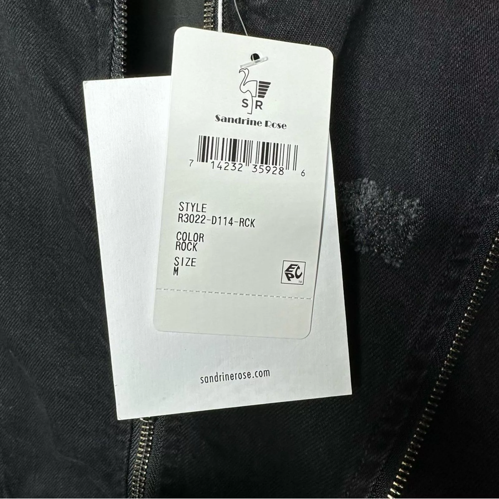 Sandrine Rose Jackets SANDRINE ROSE Black Zip Bomber NWT in Medium