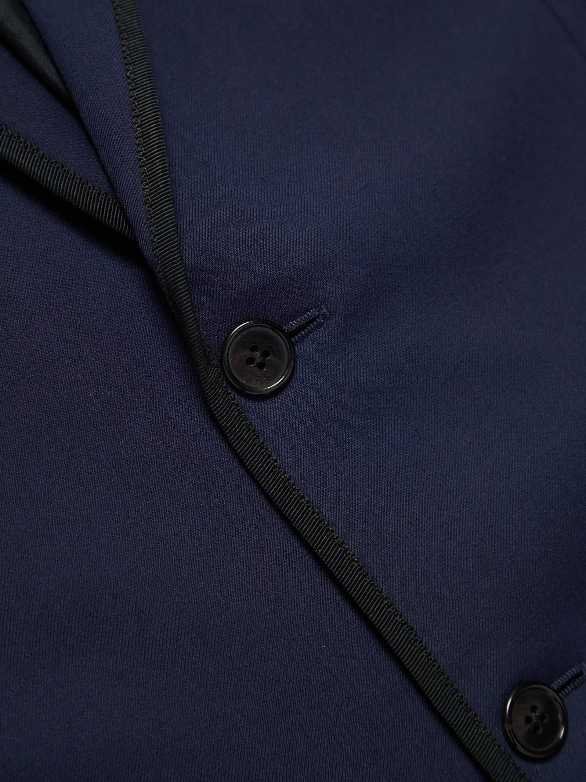 Saint Laurent Paris Light Jackets Saint Laurent Paris Navy Button Woolen Silk Blazer Blue