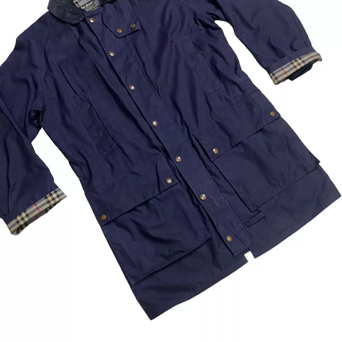 Designer Parkas Designer × Vintage Peter Storm downcoat 2way checkered Blue