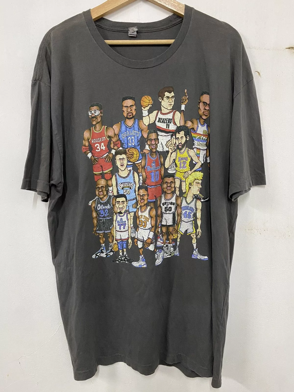 NBA Short Sleeve T Shirts NBA LEGENDS Gray