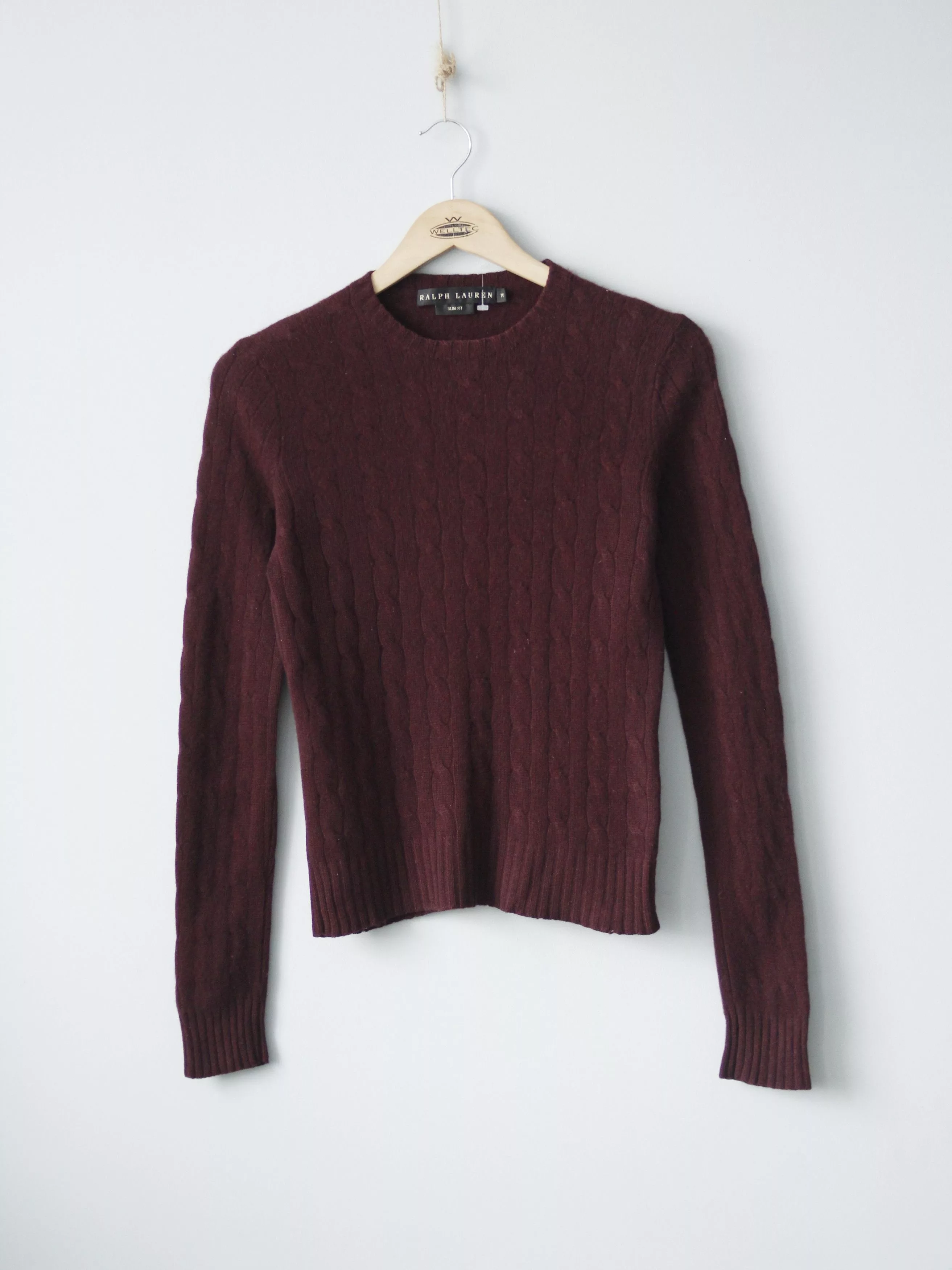 Polo Ralph Lauren Sweaters Polo Ralph Lauren × Ralph Lauren × Ralph Lauren Black Label Polo ralph lauren Cashmere Cable Knit Sweater Womens s m Red