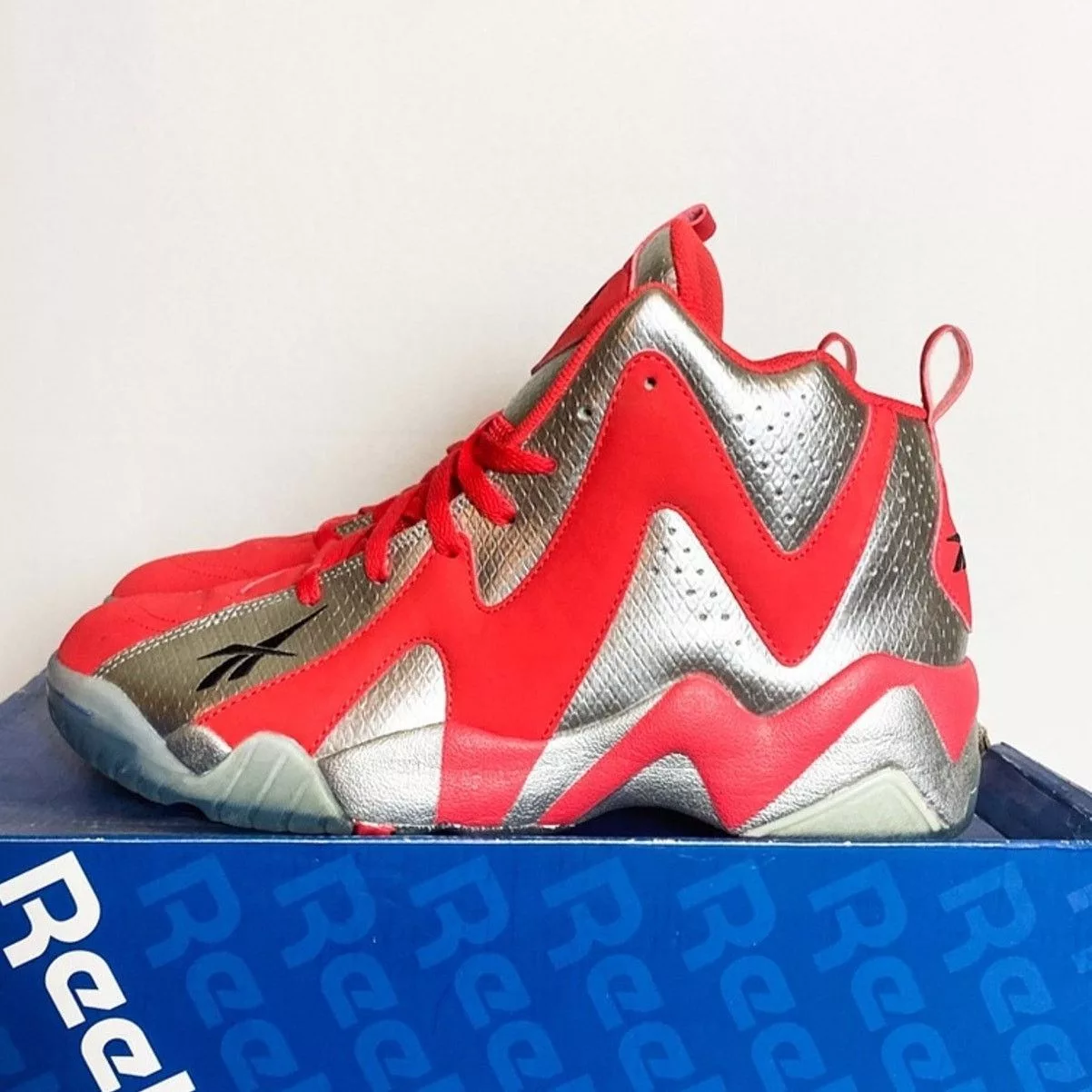 Reebok Hi Top Sneakers REEBOK Retro Vintage Y2K Kamikaze II Mid Red Fish Market
