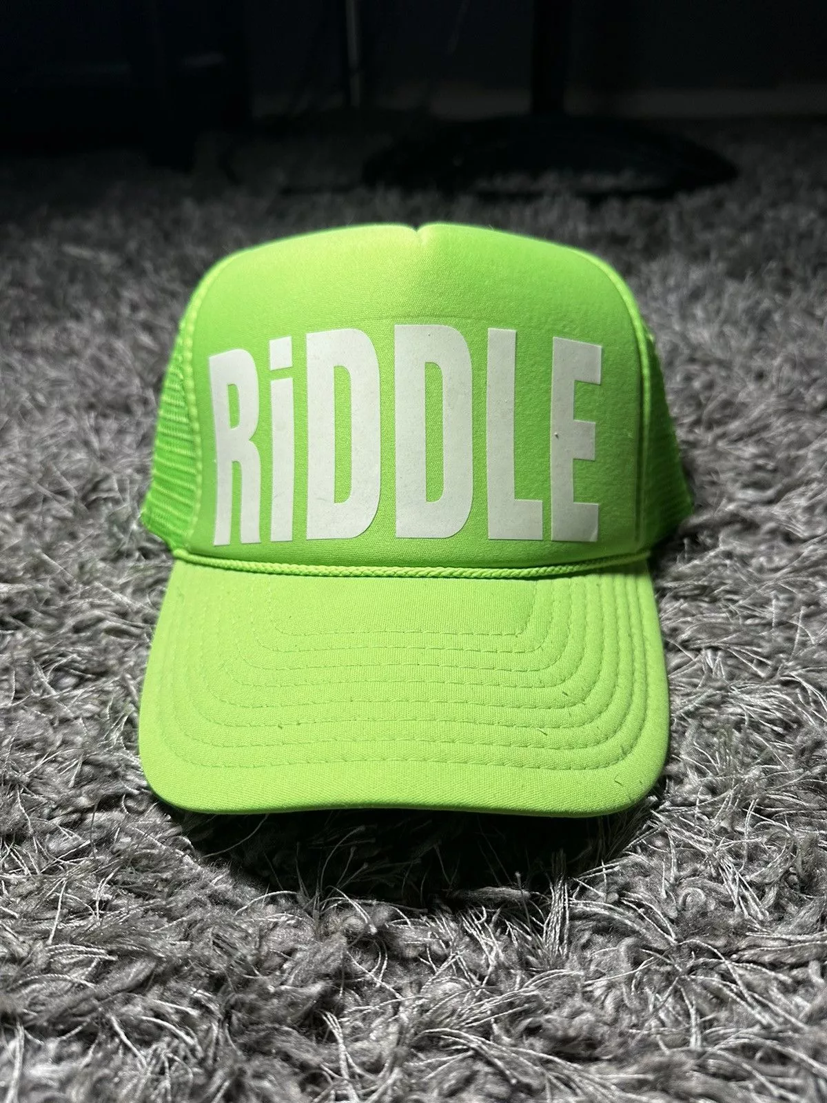 Antony Riddle Hats Antony Riddle Slime Green RiDDLE Trucker Hat
