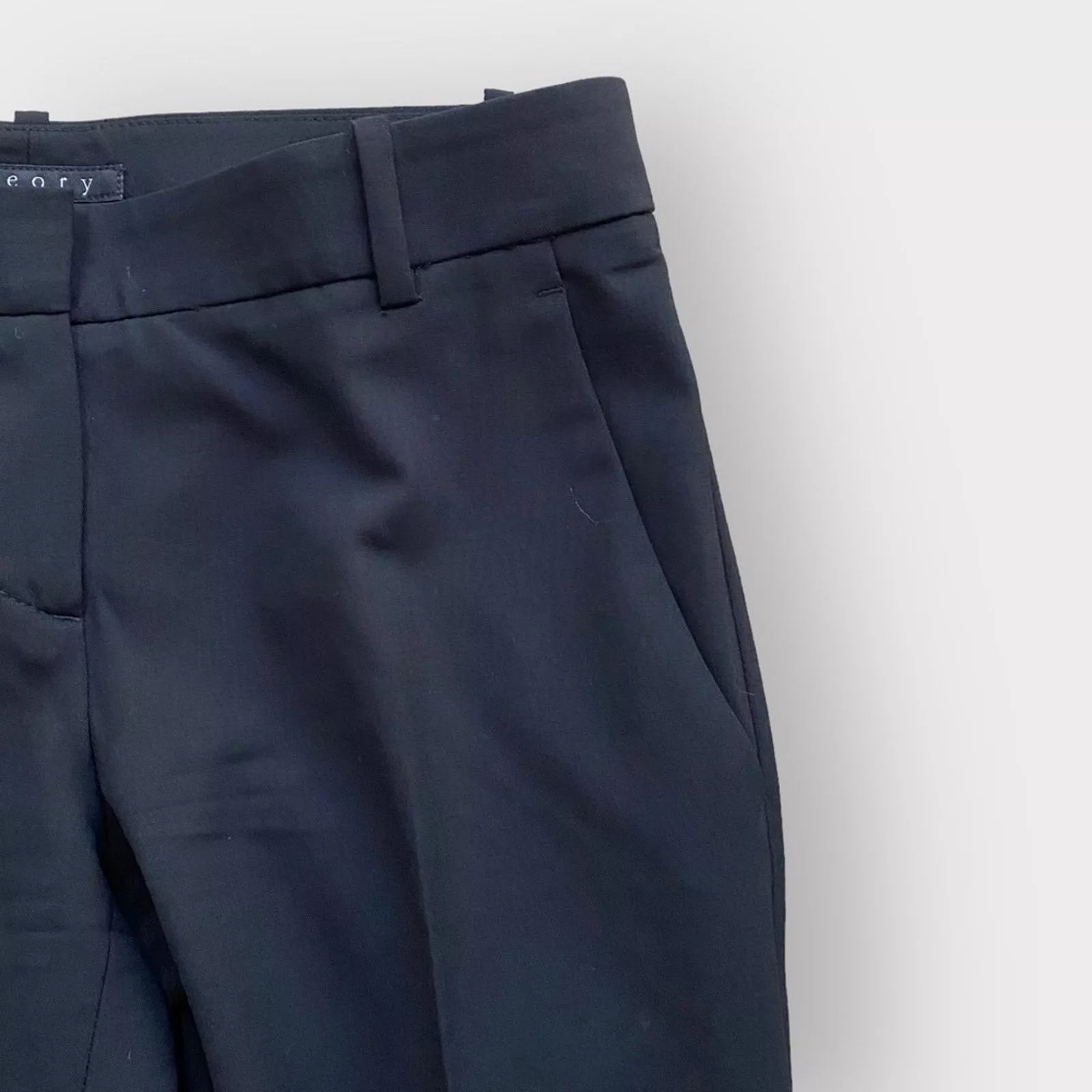 Theory Pants Theory Demitria 4 Stretch-Wool Flared Pants Black