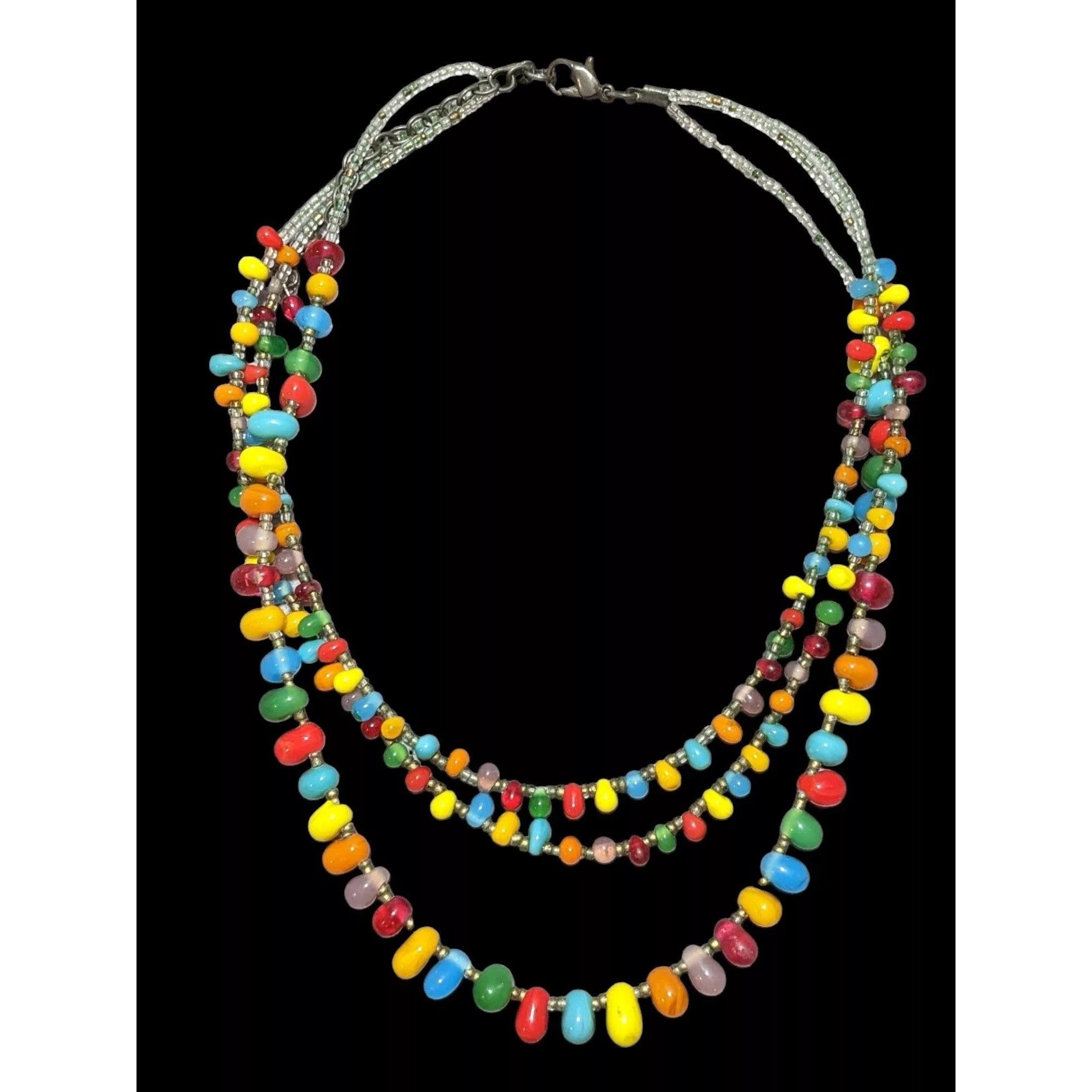 Other Necklaces Other Rainbow Glass Candy Necklace Multi