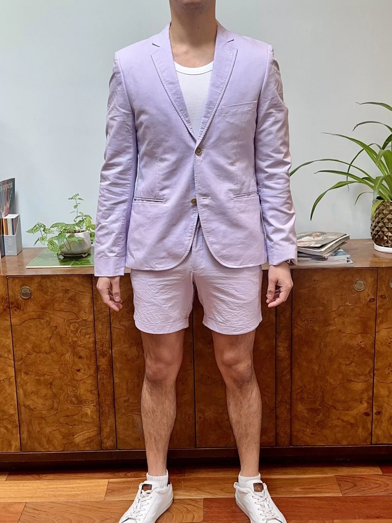 Topman Suits Topman Lavender Summer Short Suit SET Purple
