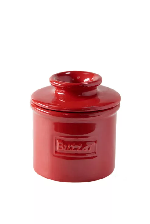 Retro Red Butter Bell Crock