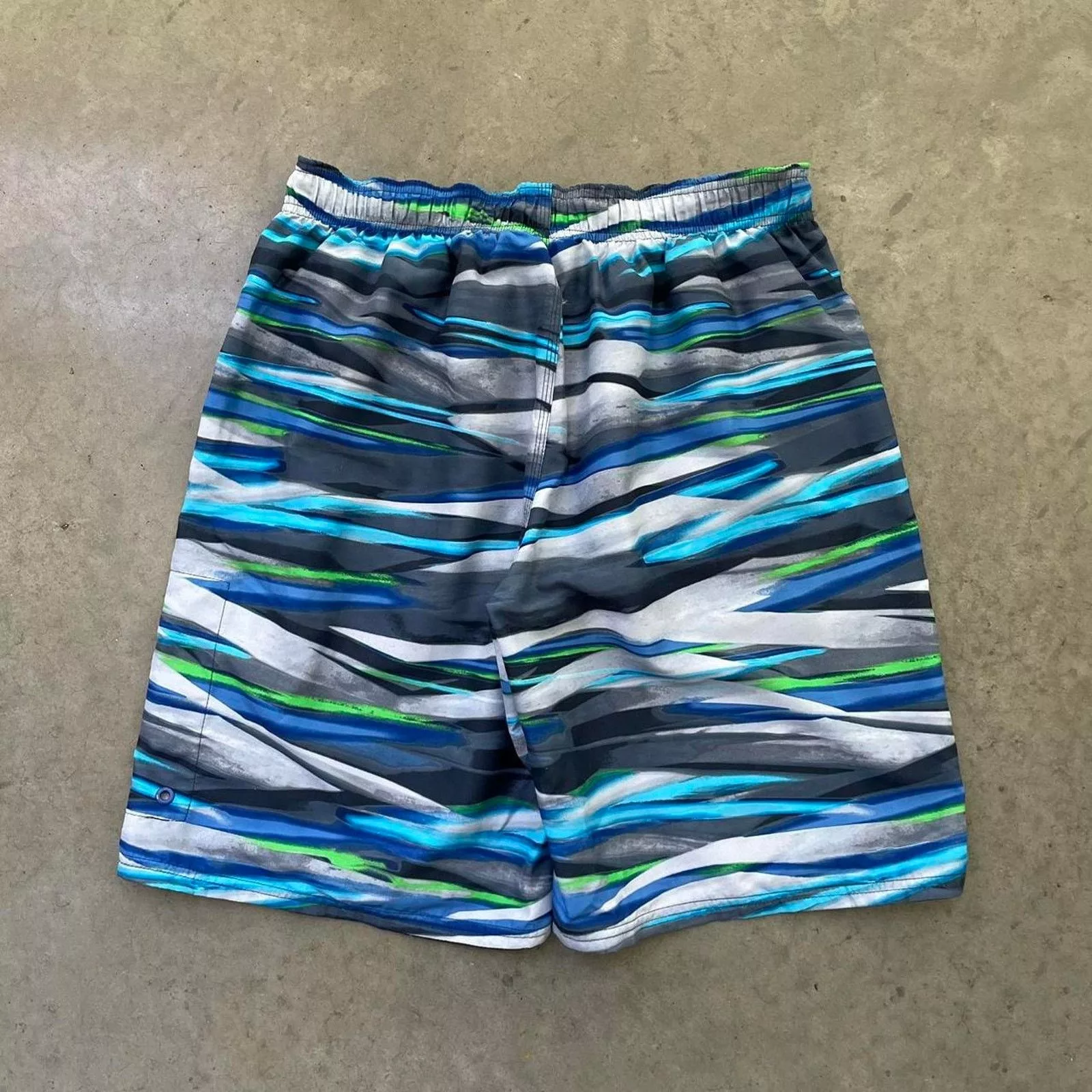 Nike Shorts Nike Blue/Green Pattern Swim Shorts