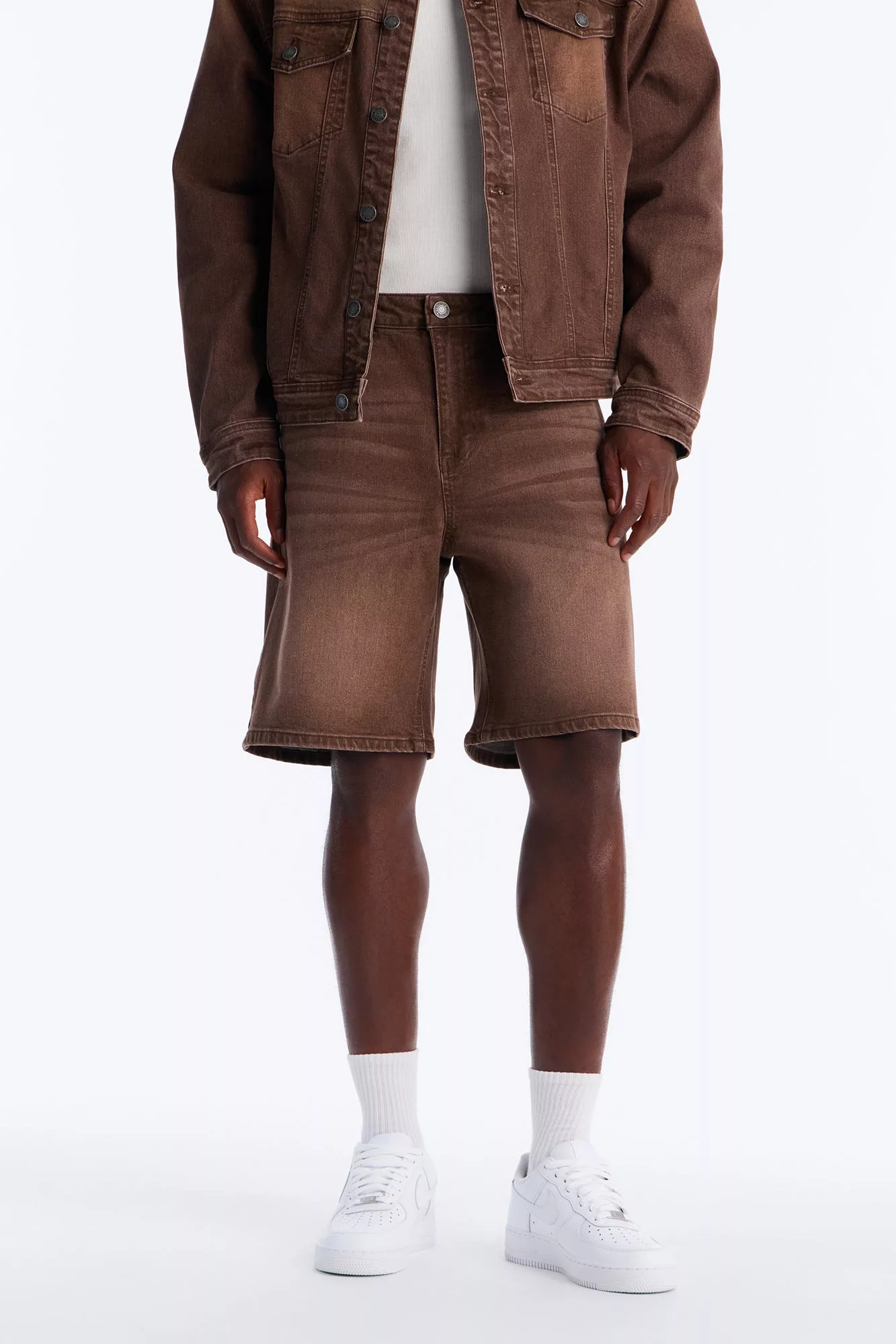 Essential Hue Relaxed Denim Short - Brown