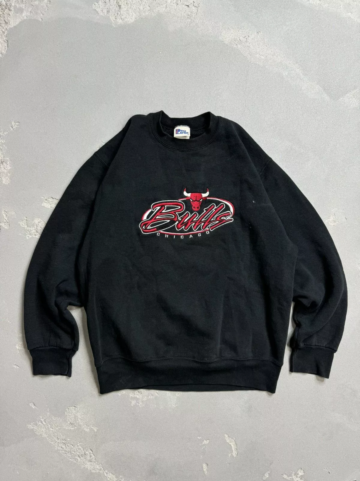 NBA Sweatshirts Hoodies NBA × Vintage Vintage Chicago Bulls Crewneck Sweatshirt Black