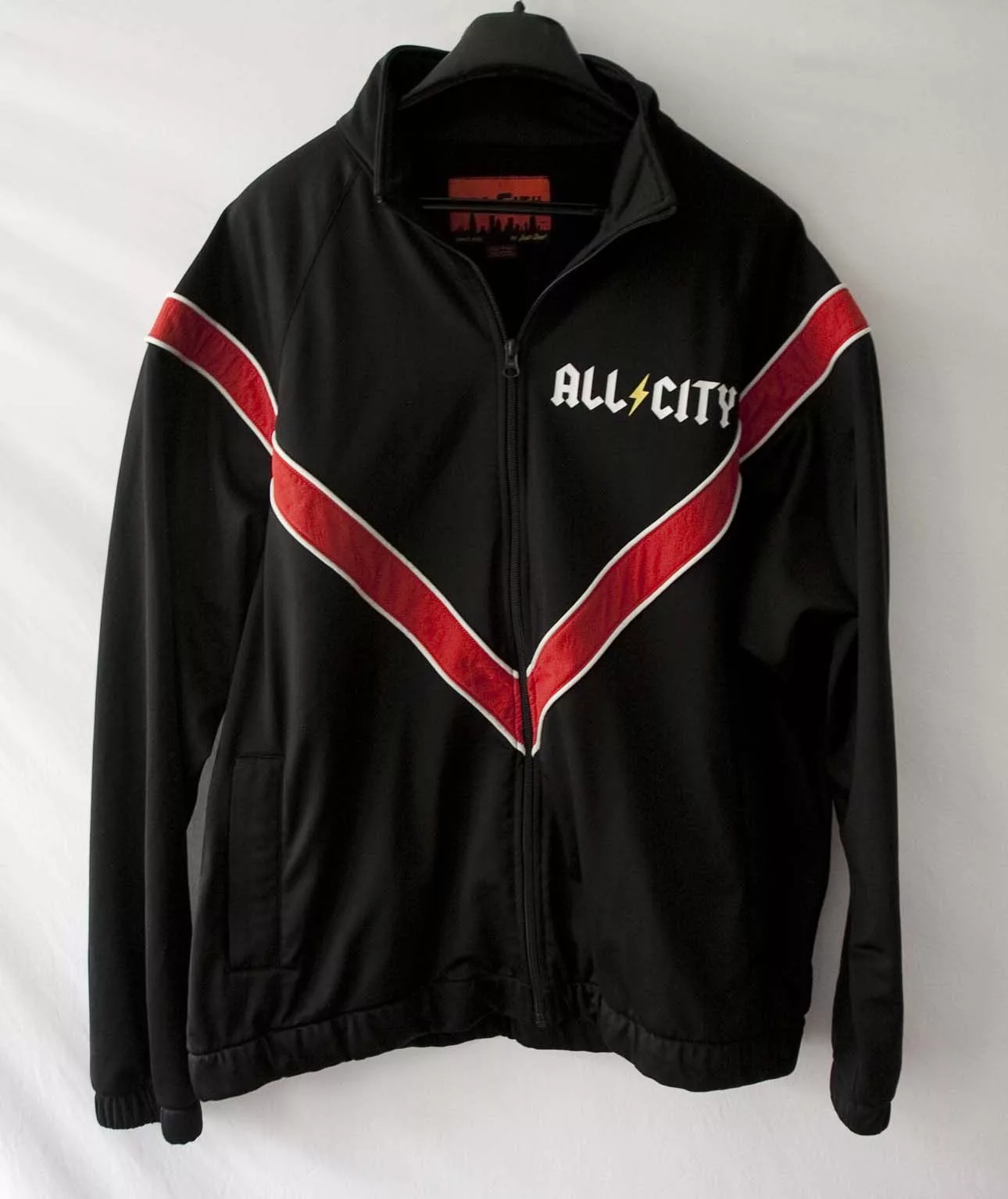 Just Don Light Jackets Just Don Track Jacket All City Size XXL Full Zip Black