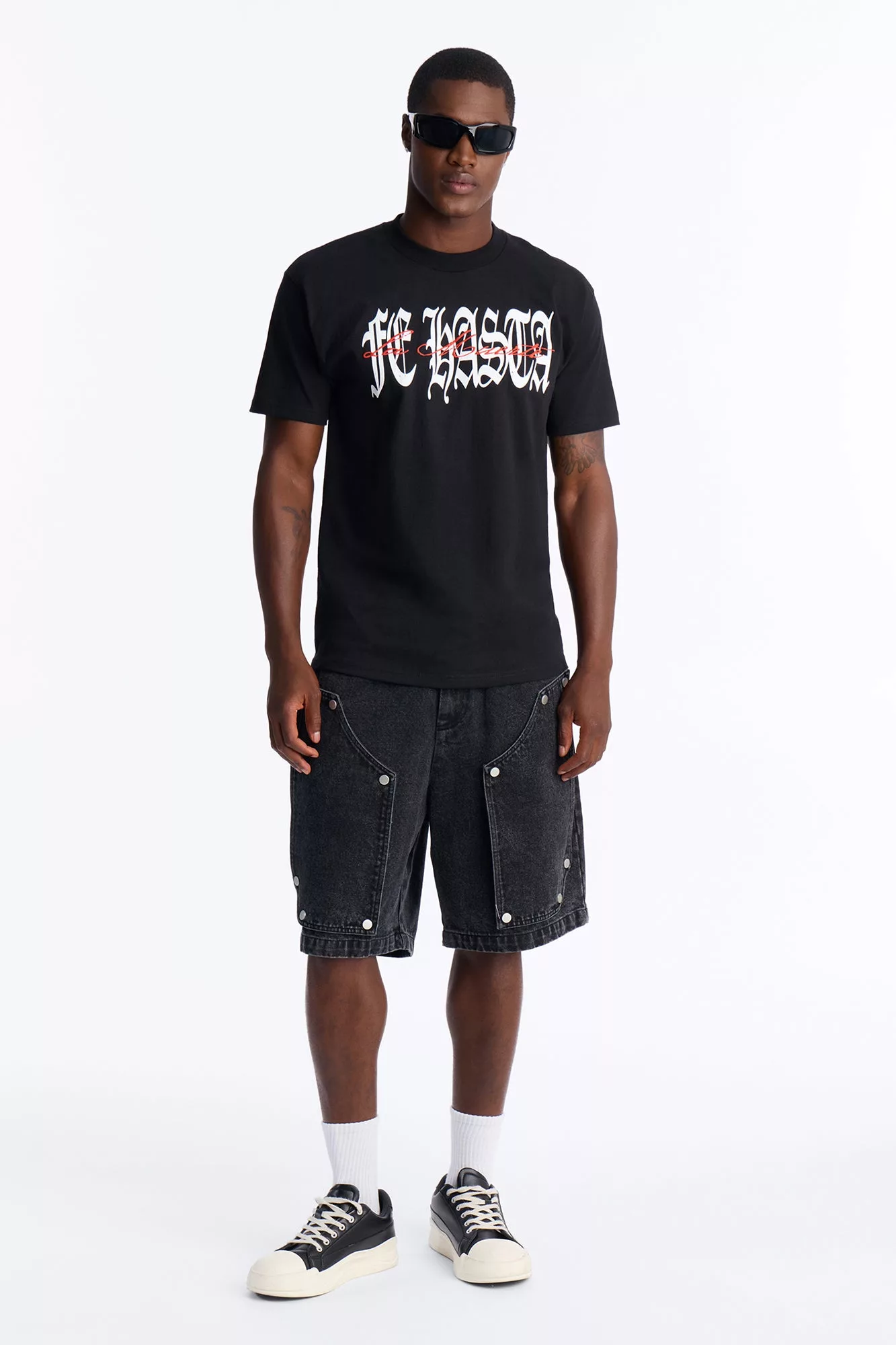 Fe Hasta La Muerte Oversized Short Sleeve Tee - Black