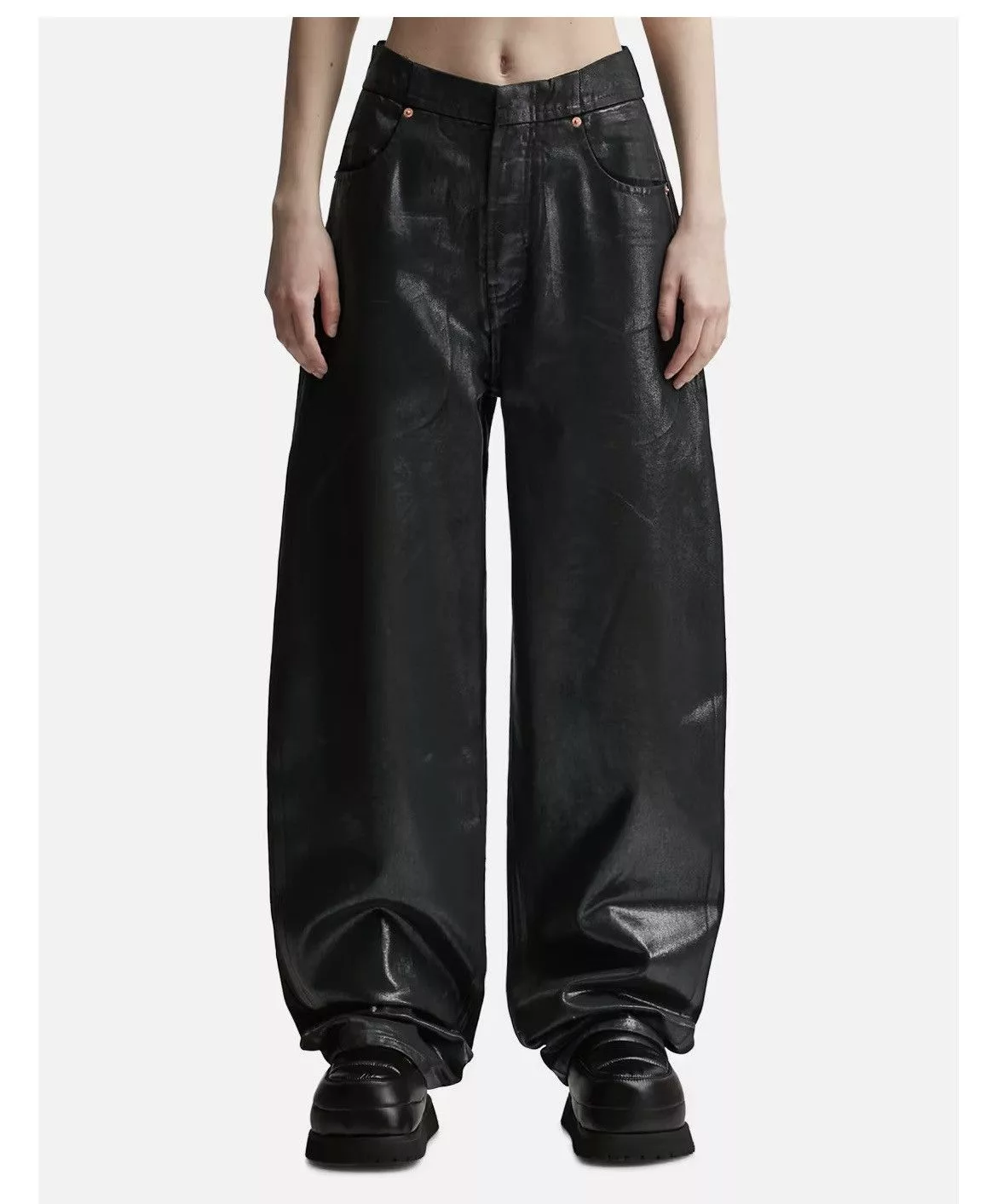 Maison Margiela Jeans MM6 Maison Margiela Coated Jeans Black
