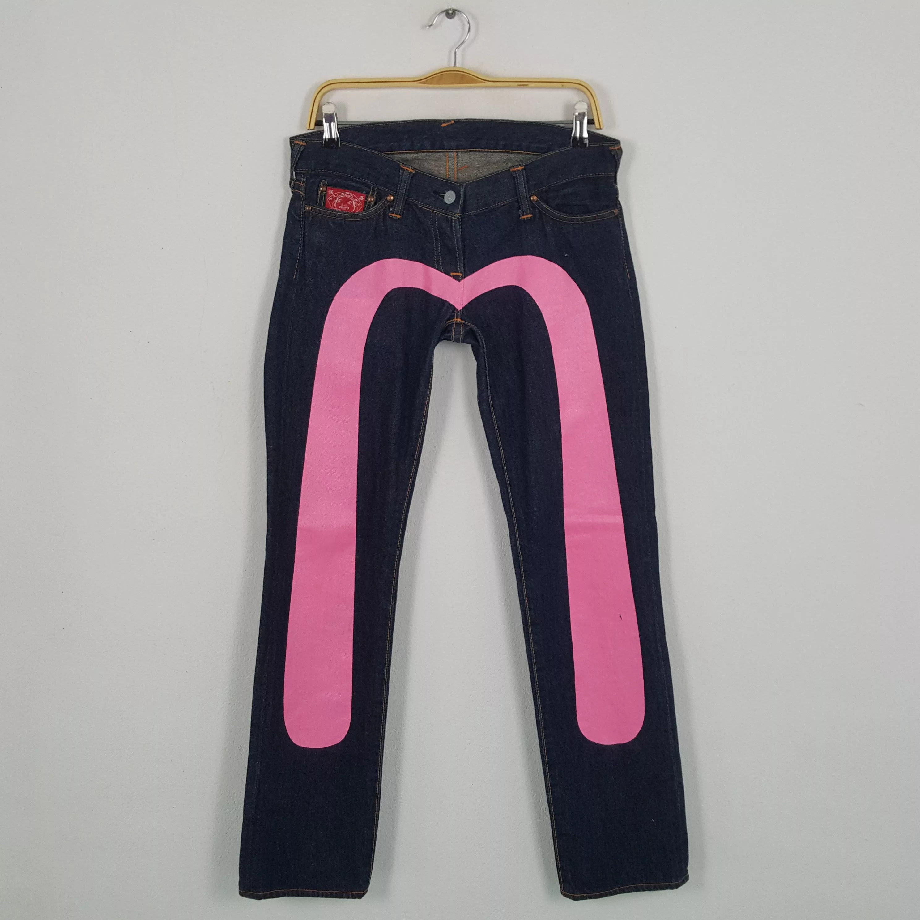 Evisu Jeans Evisu × Japanese Brand × Vintage Vintage EVISU Japanese Brand Pink Daicock Custom Design Jean Blue