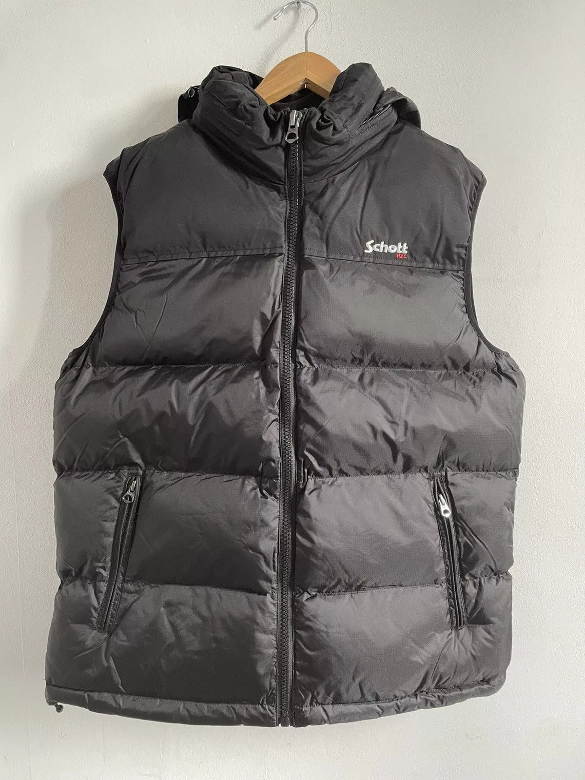 Schott Light Jackets Schott puffer jacket model ”UTAHV” Black Streetwear