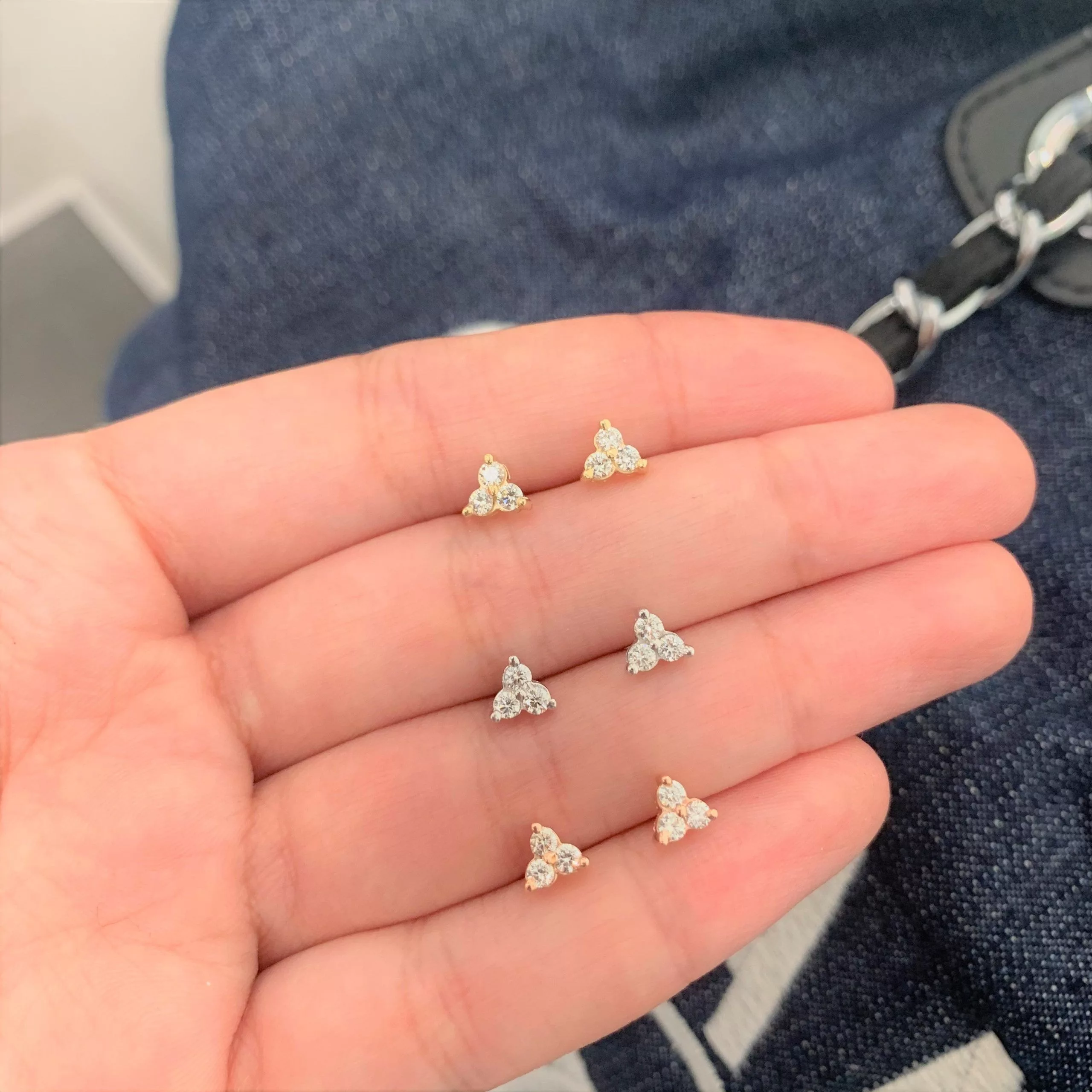 Other Rings Other 14k White Gold & Diamond Stud Earrings