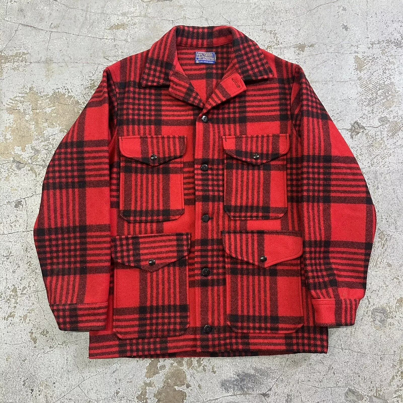 Pendleton Heavy Coats Pendleton × Vintage Vintage Pendleton Buffalo Plaid Wool Hunting Mackinaw Jacket Multi