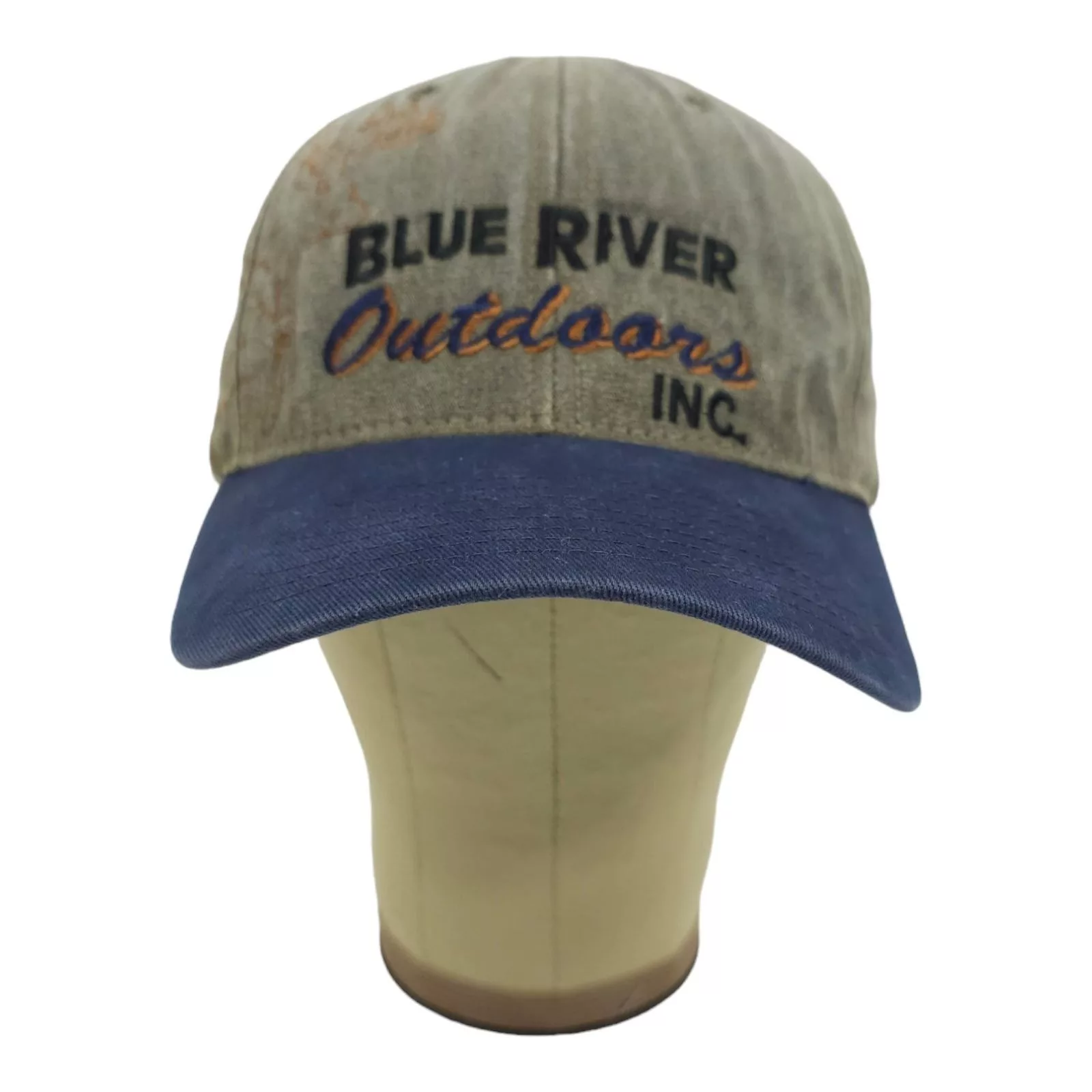 Other Hats Other Blue River Outdoors Embroidered Buck Snapback Cap Trucker Gray