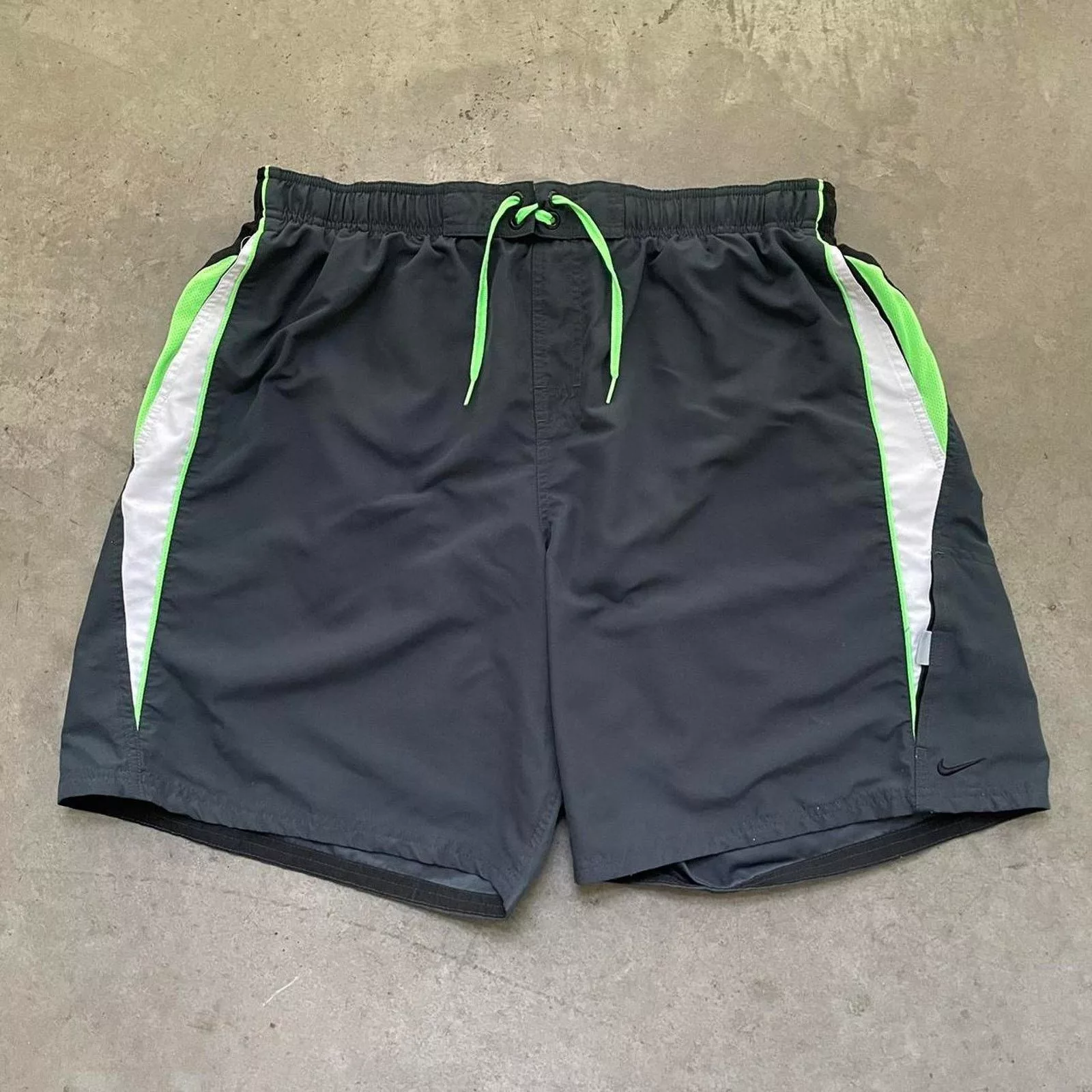 Nike Swimwear Nike Charcoal/Green Swim Shorts Gray