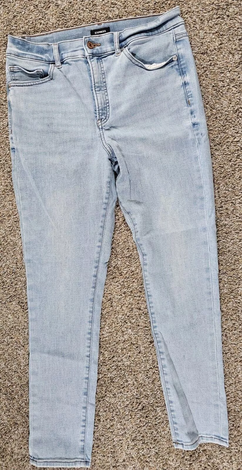 Express Jeans Womens Express High Rise Stretch Skinny Jeans Size 12R Blue