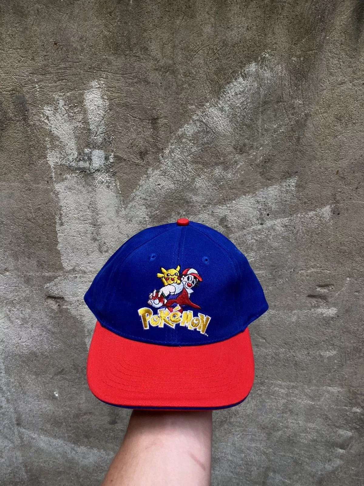 Anime Hats Anime × Pokemon × Vintage Vintage Pokémon Embroidered Logo Cap Blue