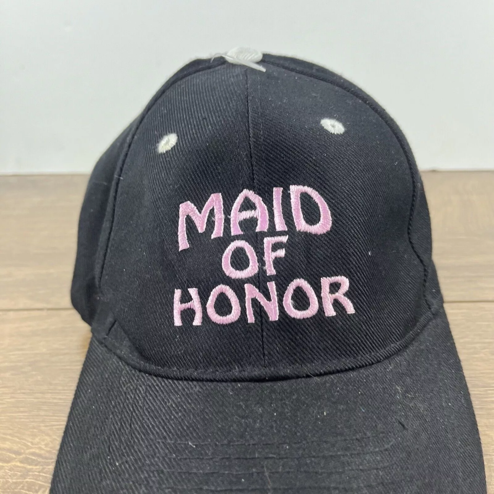 Other Hats Other Maid of Honor Hat Black Cap Adjustable Hat Black Adult Fit H
