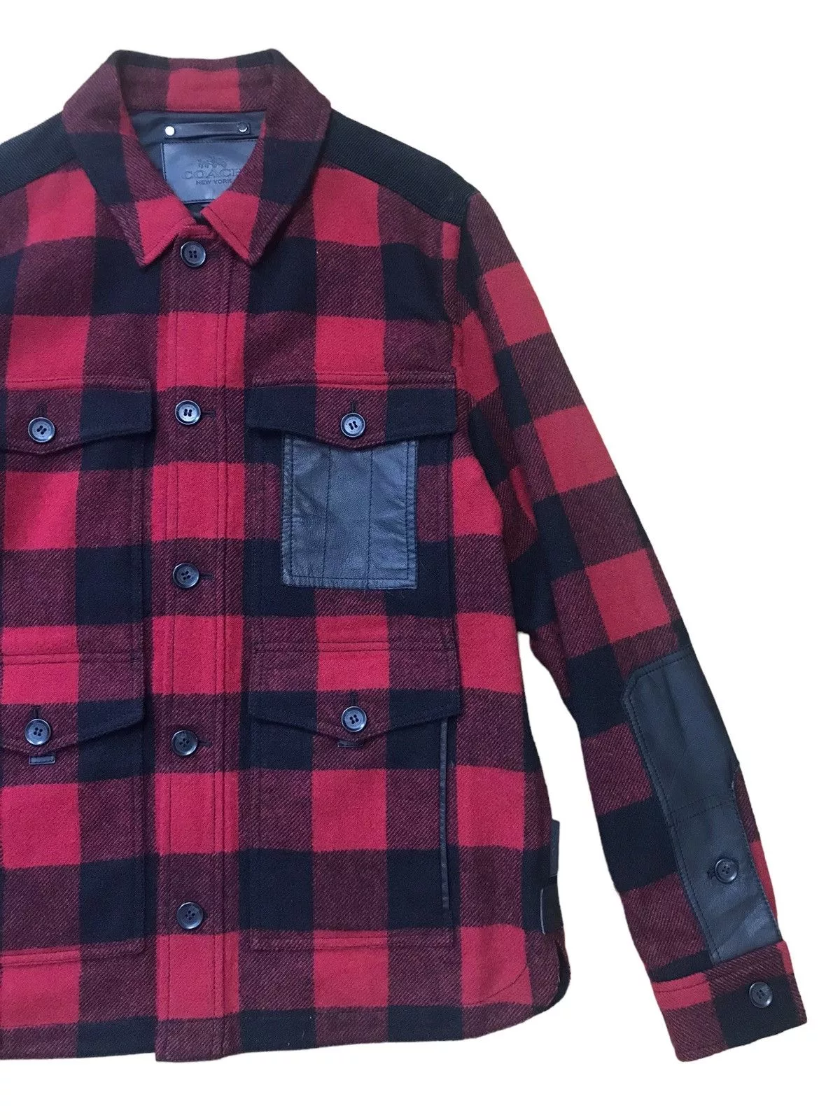 Coach Light Jackets Coach MultiPocket Wool Button Jacket