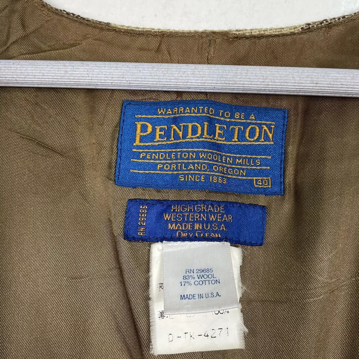 Pendleton Vests Pendleton 💥NAVAJO WESTERN BUTTON VEST Brown