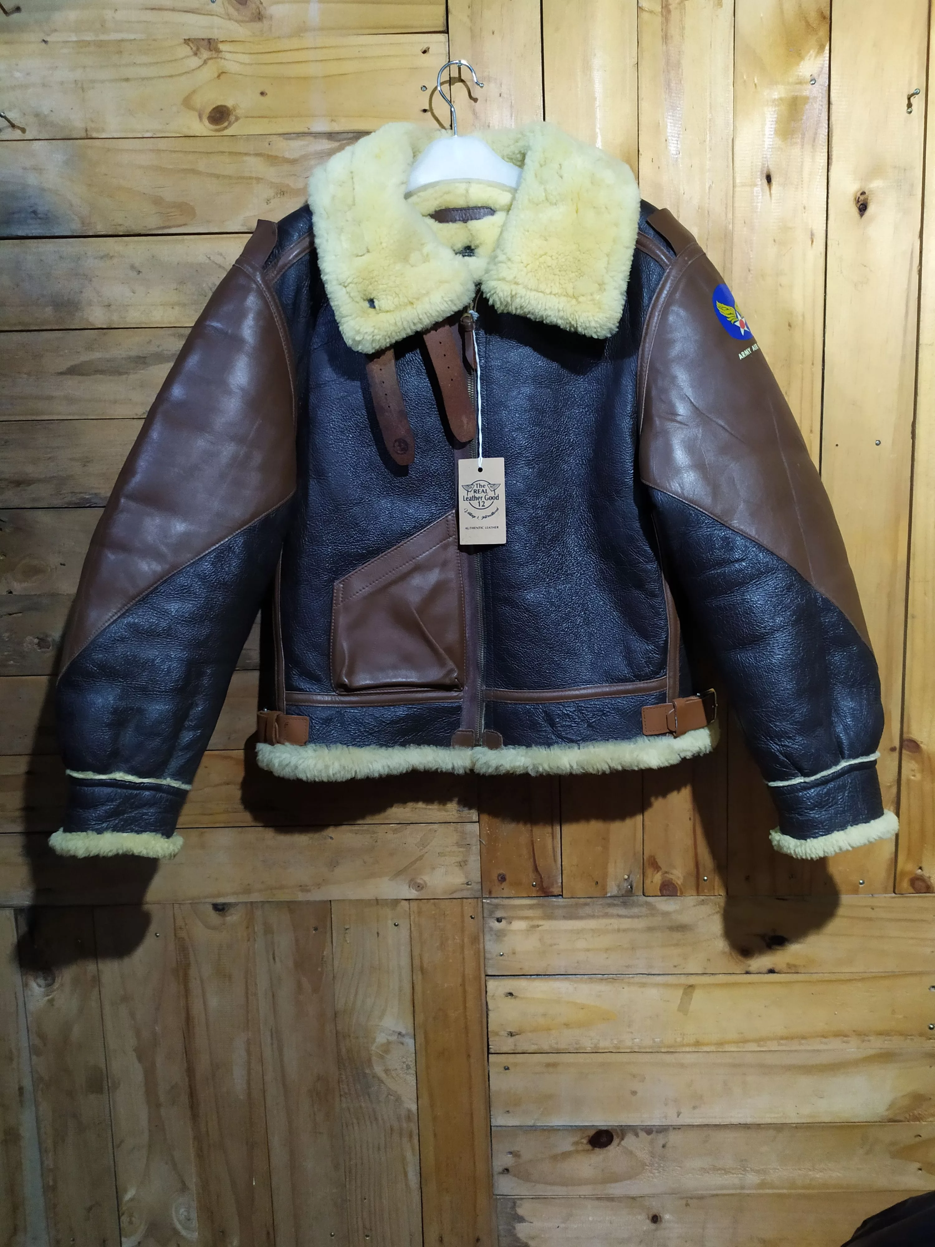 Buzz Rickson's Leather Jackets Buzz Rickson's B.RICKSON CLO. CO LEATHER DUO TONE TYPE B3 FLIGHT JACKET Brown
