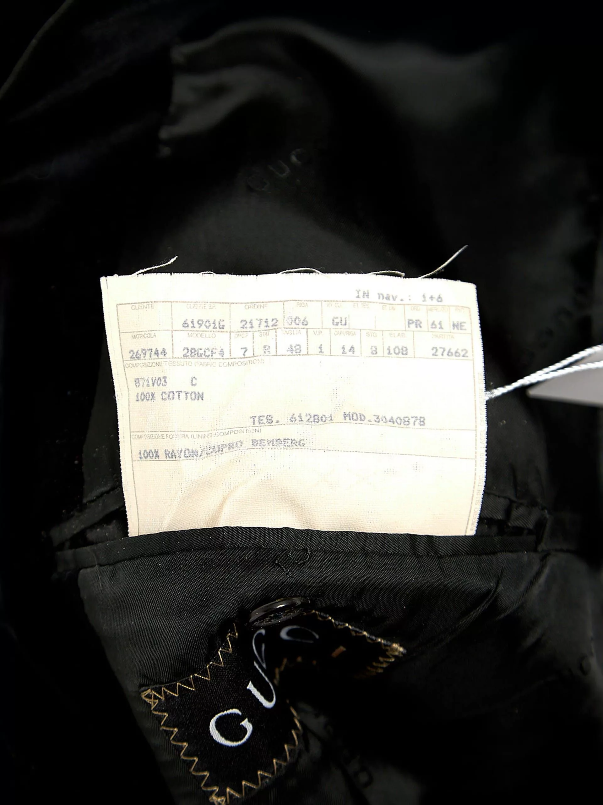 Gucci Light Jackets Gucci Black Velour Cotton Blazer Jacket