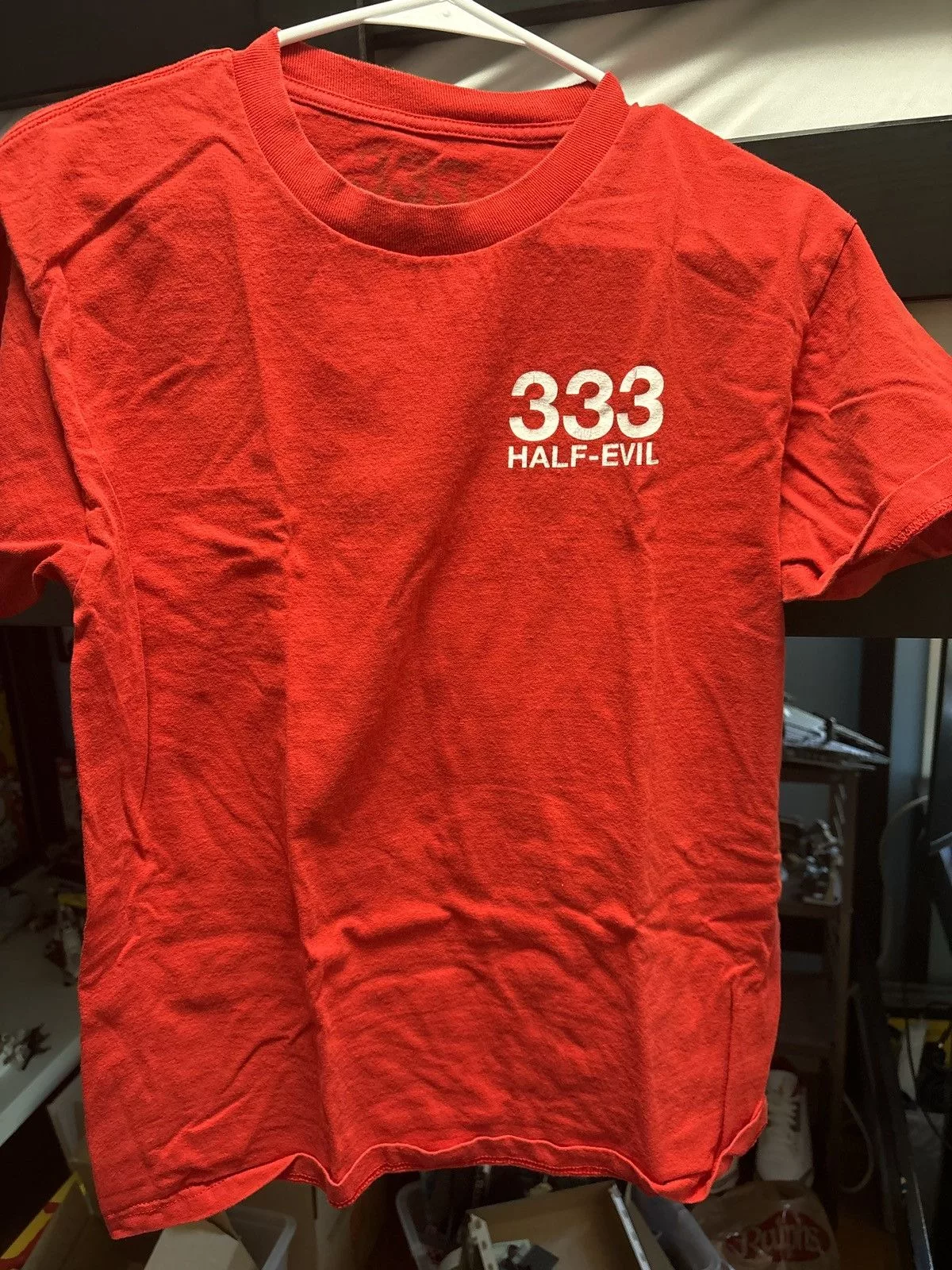 Half Evil Short Sleeve T Shirts Half evil 333 tee Red