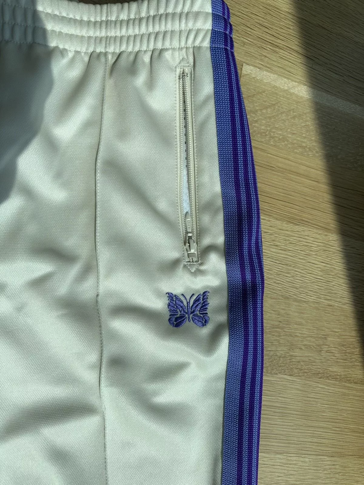 Needles Sweatpants Joggers White/Purple Needles