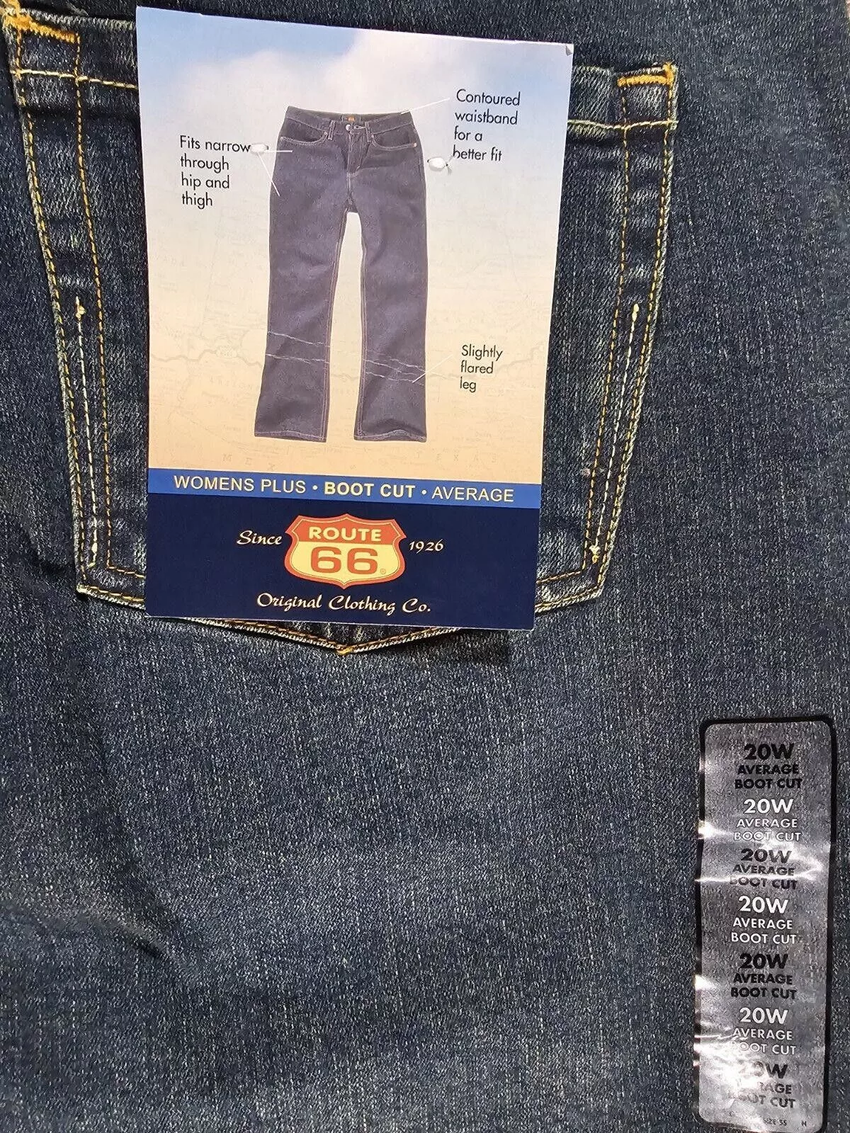 Route 66 Jeans Route 66 womens plus Average Bootcut 20A 20W NWT Blue