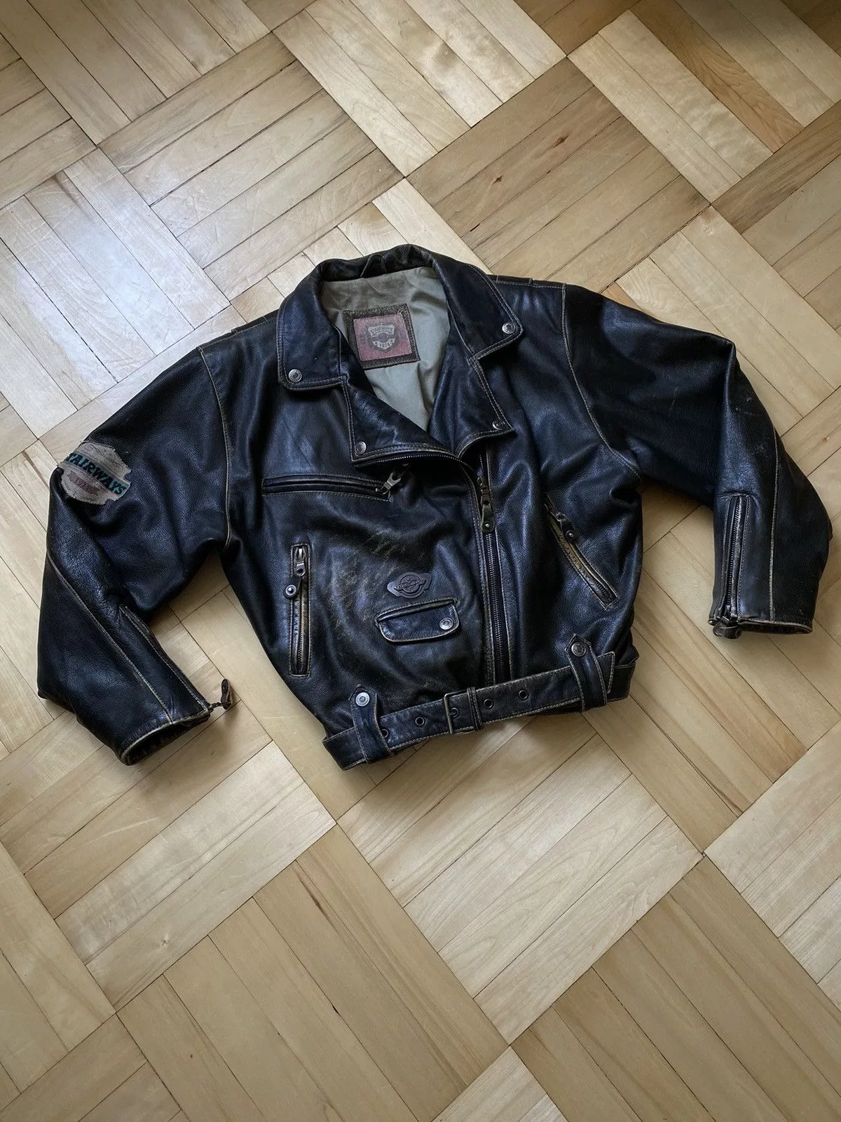 Designer Leather Jackets Designer Leather Jacket Stairways Riri Zipper Black Vintage