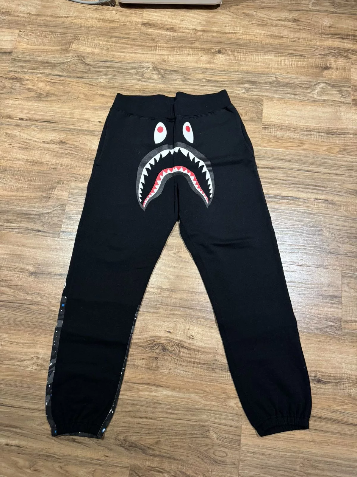 Bape Sweatpants Joggers Bape Space Camo Shark Sweat Pants Black