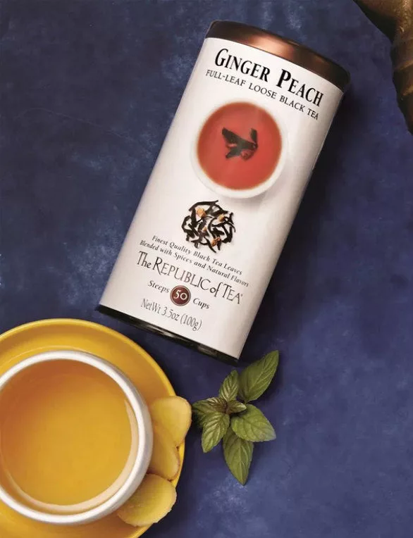 Ginger Peach Black Full Leaf 3.5 oz Tea