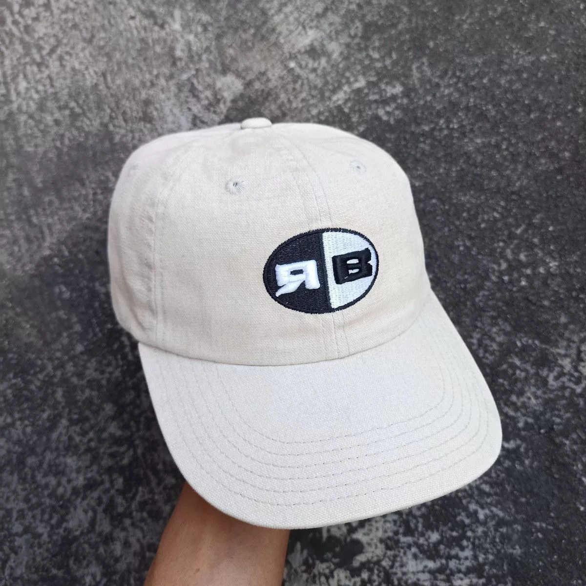 Other Hats Other Vintage 100% catton initials RB roller Blade cap White
