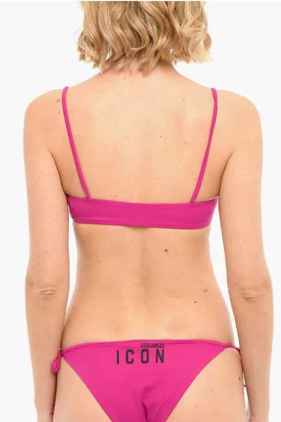 Dsquared2 Socks Intimates Dsquared2 og1mm0624 Size: 40 / Printed Icon Bikini Bra in Pink