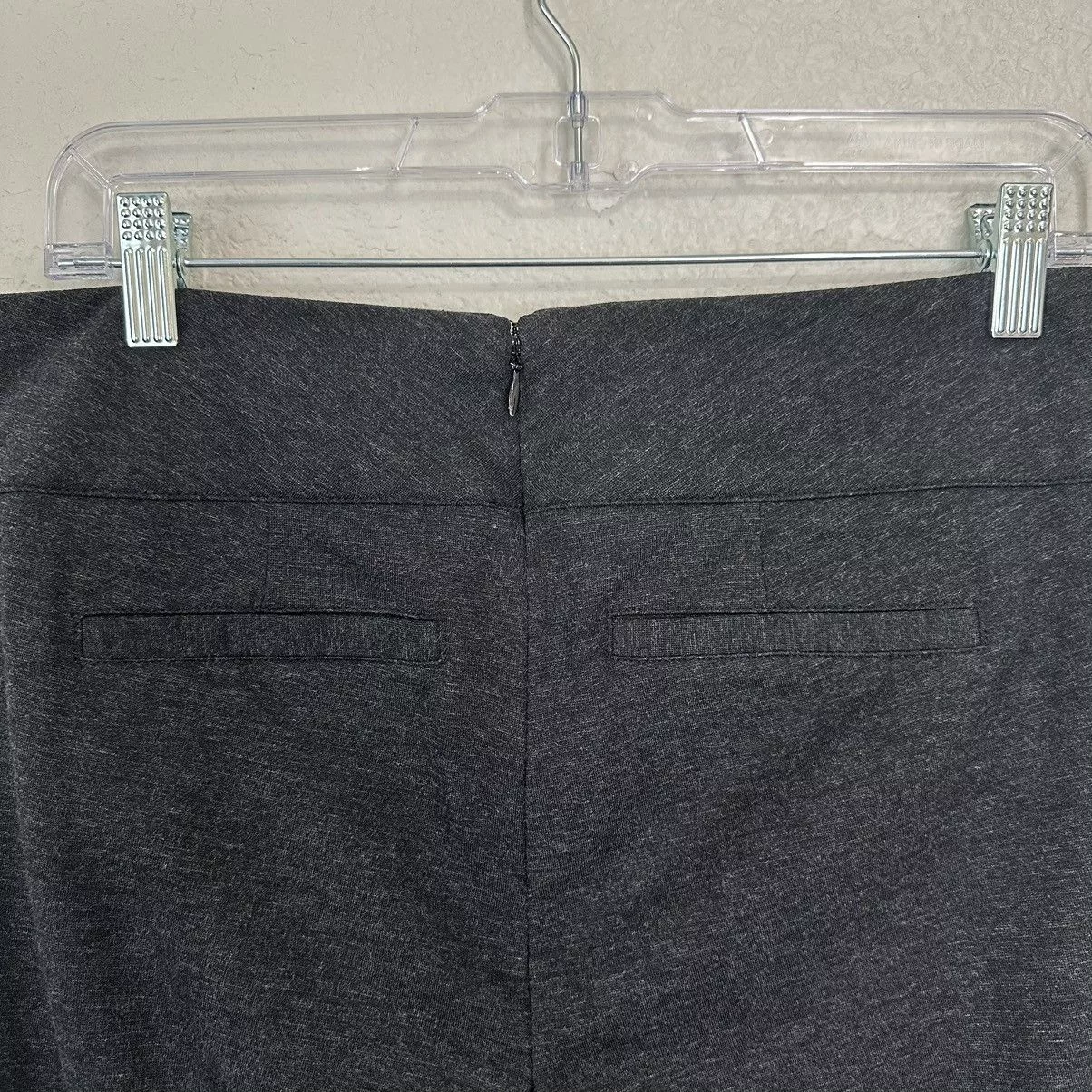 Other Pants Other CAbi Ponte Knit Stretch Back Zip Trouser Pants Gray