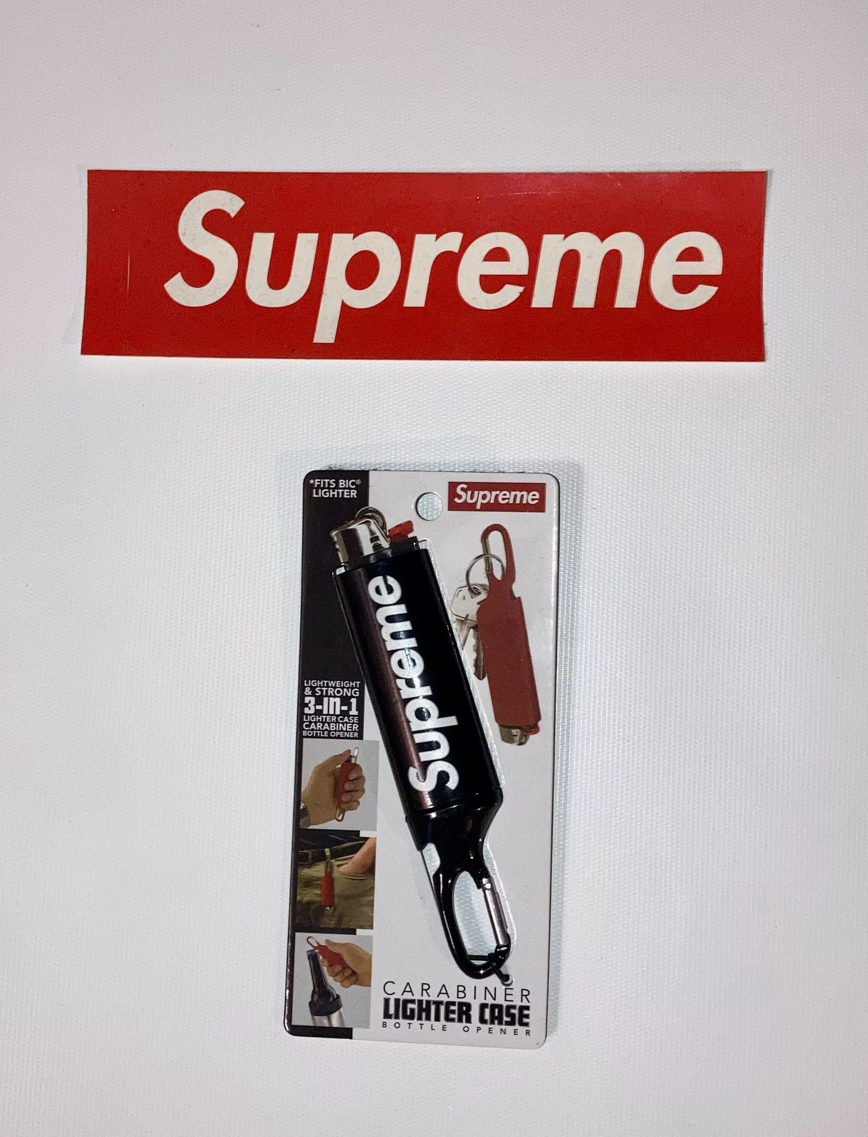 Supreme Miscellaneous Supreme Lighter Case / Bottle Opener Black