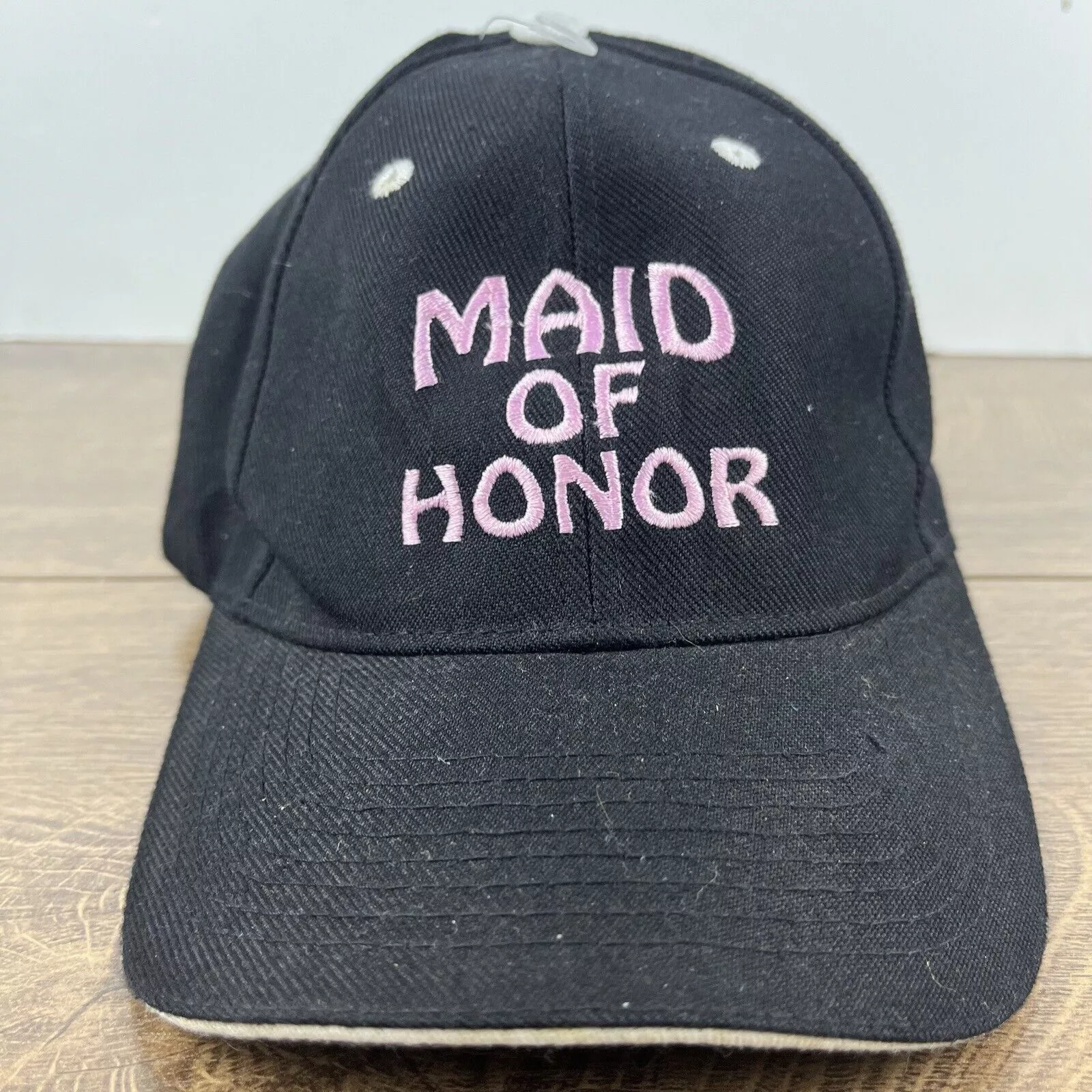 Other Hats Other Maid of Honor Hat Black Cap Adjustable Hat Black Adult Fit H