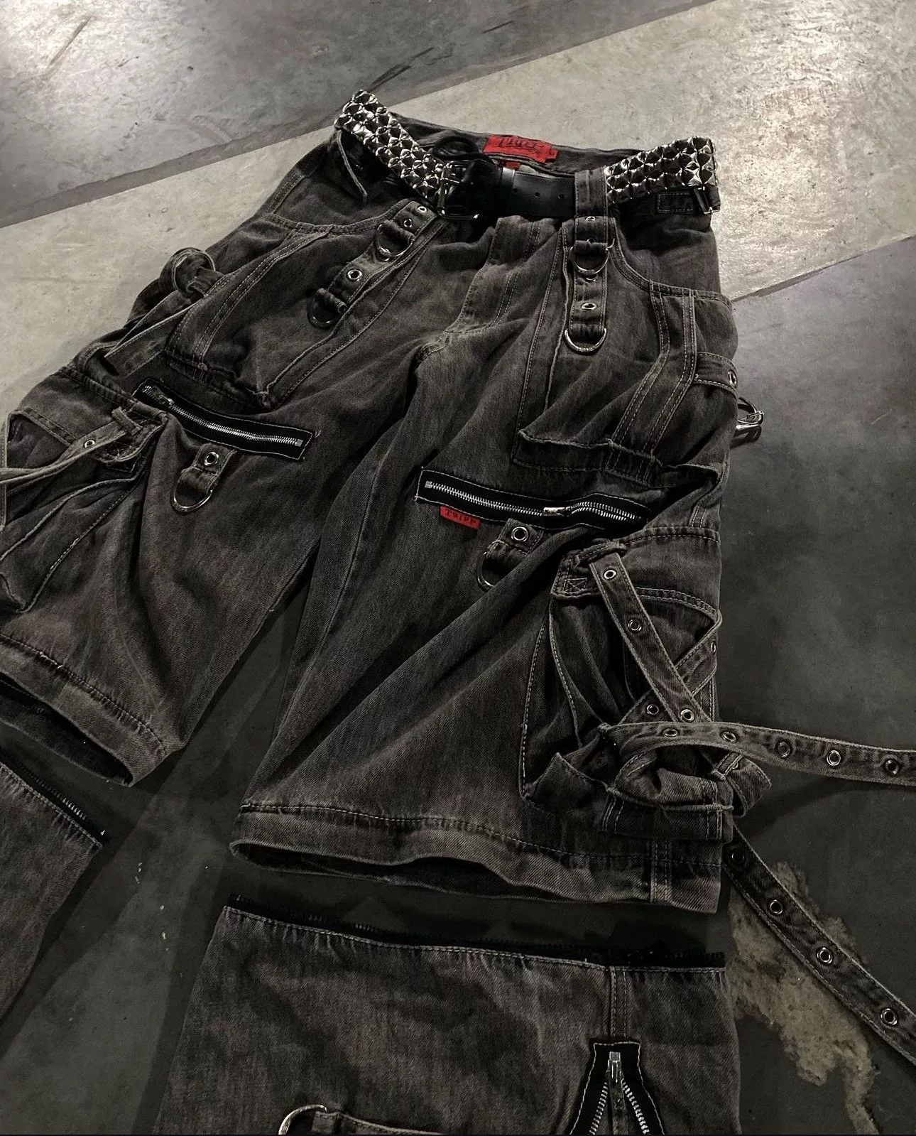 Tripp NYC Denim Tripp nyc x strap pants Black