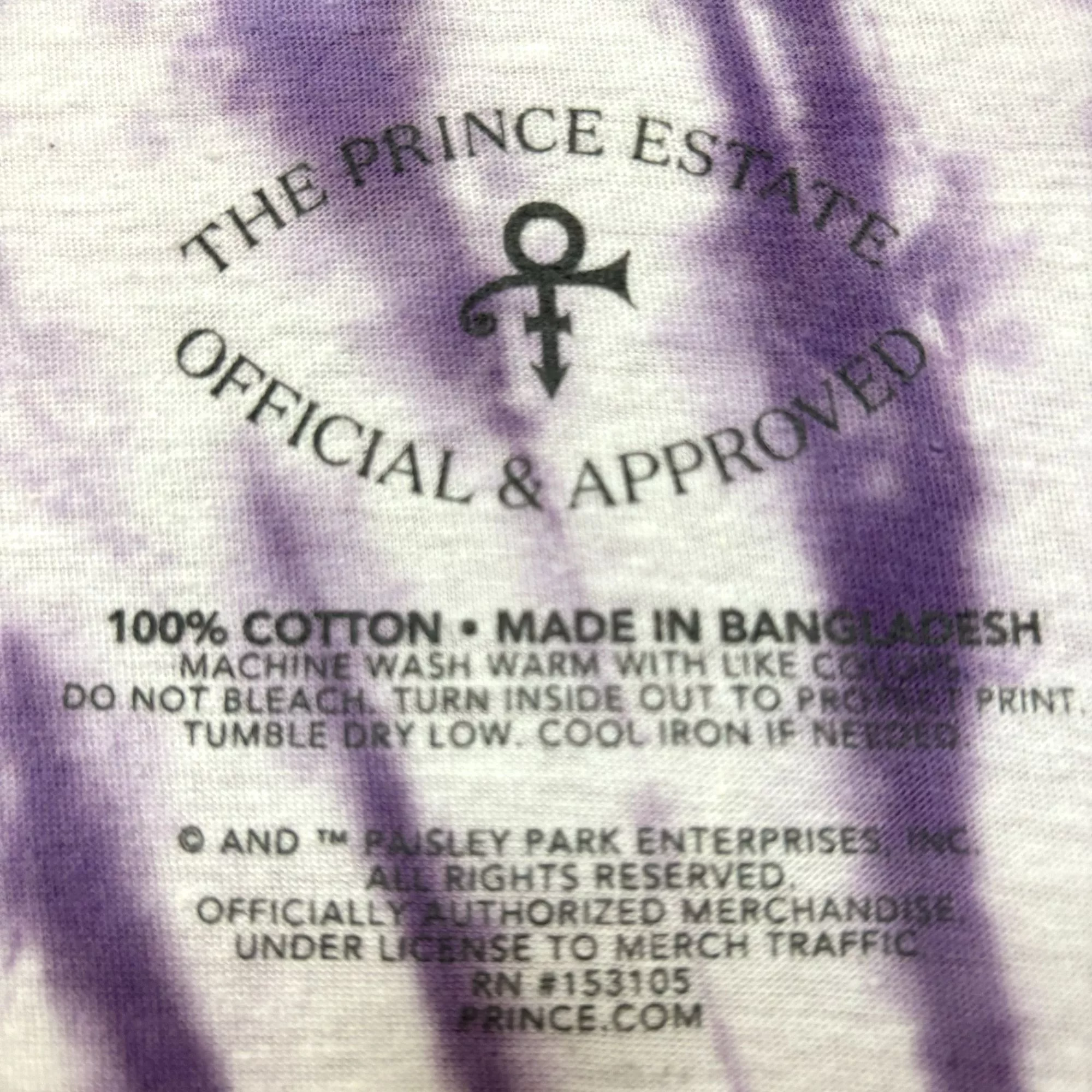 Prince Short Sleeve T Shirts Prince Loring Park Sessions 77 Album Cover Rock Tie Dye L Purple
