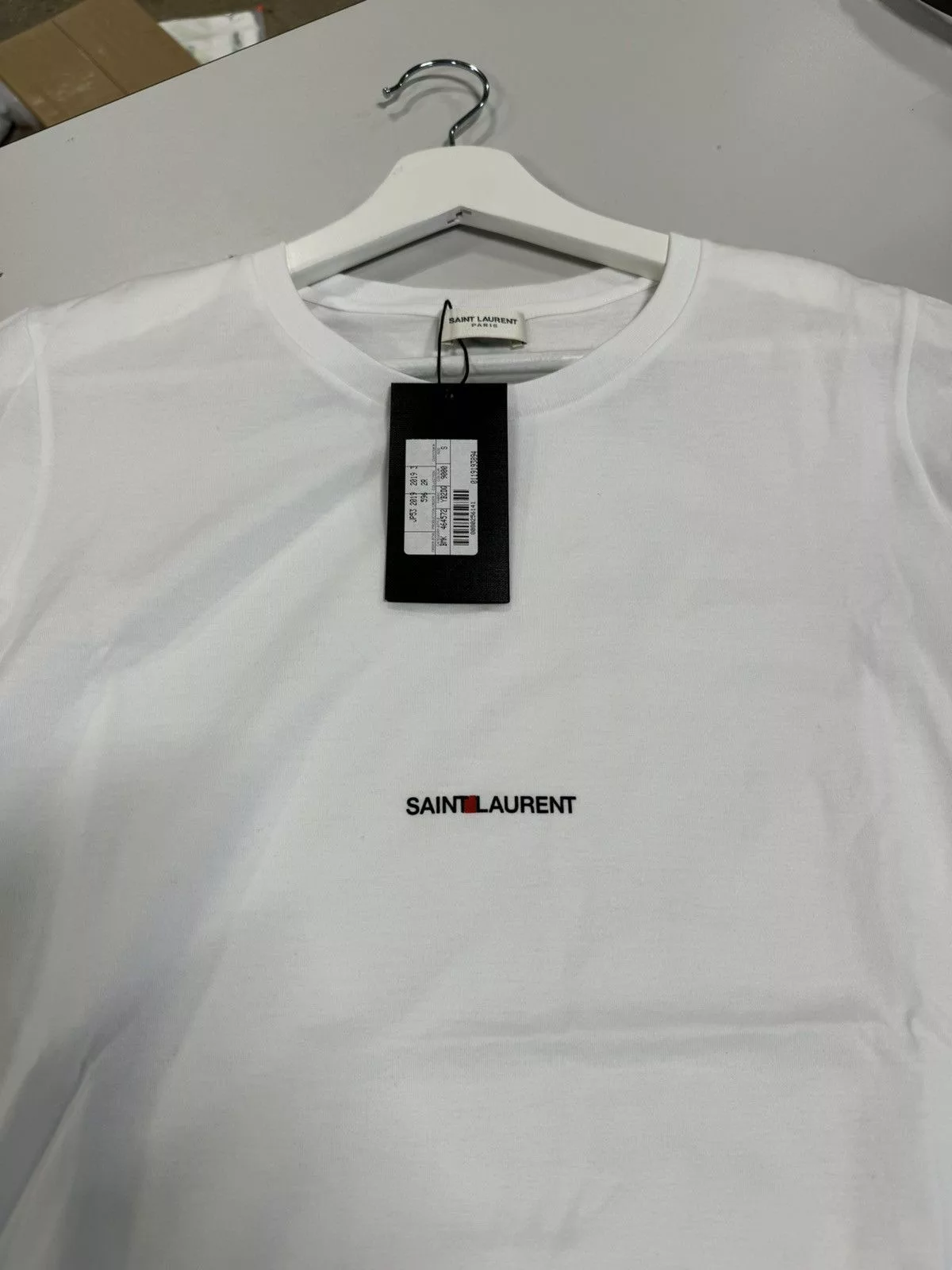 Saint Laurent Paris Short Sleeve T Shirts Saint Laurent Paris Saint Laurent Logo T-Shirt NEW 550$ White