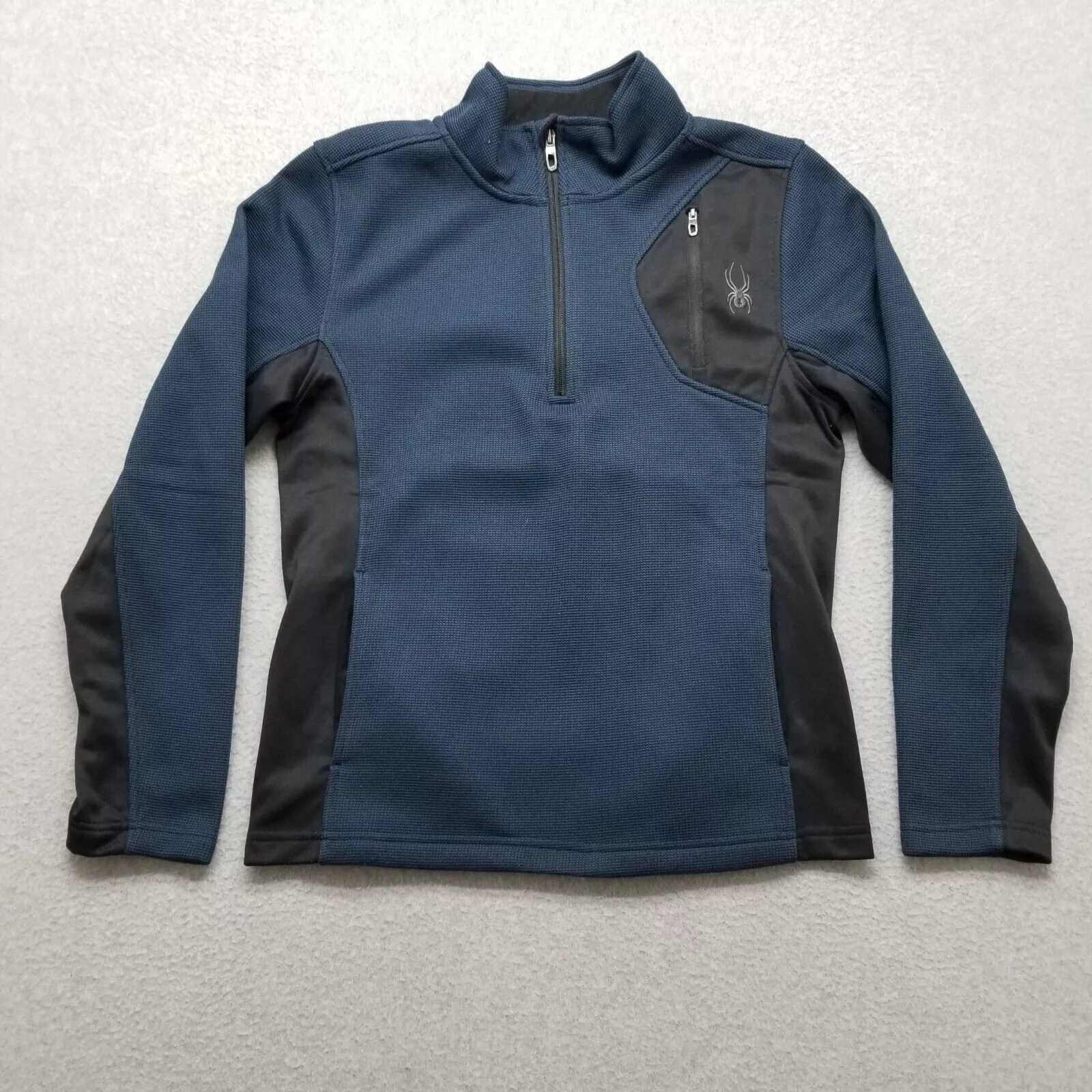 Spyder Jackets Spyder Jacket Womens Small Blue Pockets Zip Logo Pullover