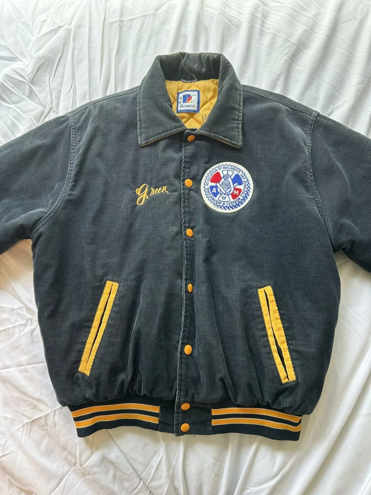 Rennoc Bombers Vintage Rennoc Jacket Varsity Blue