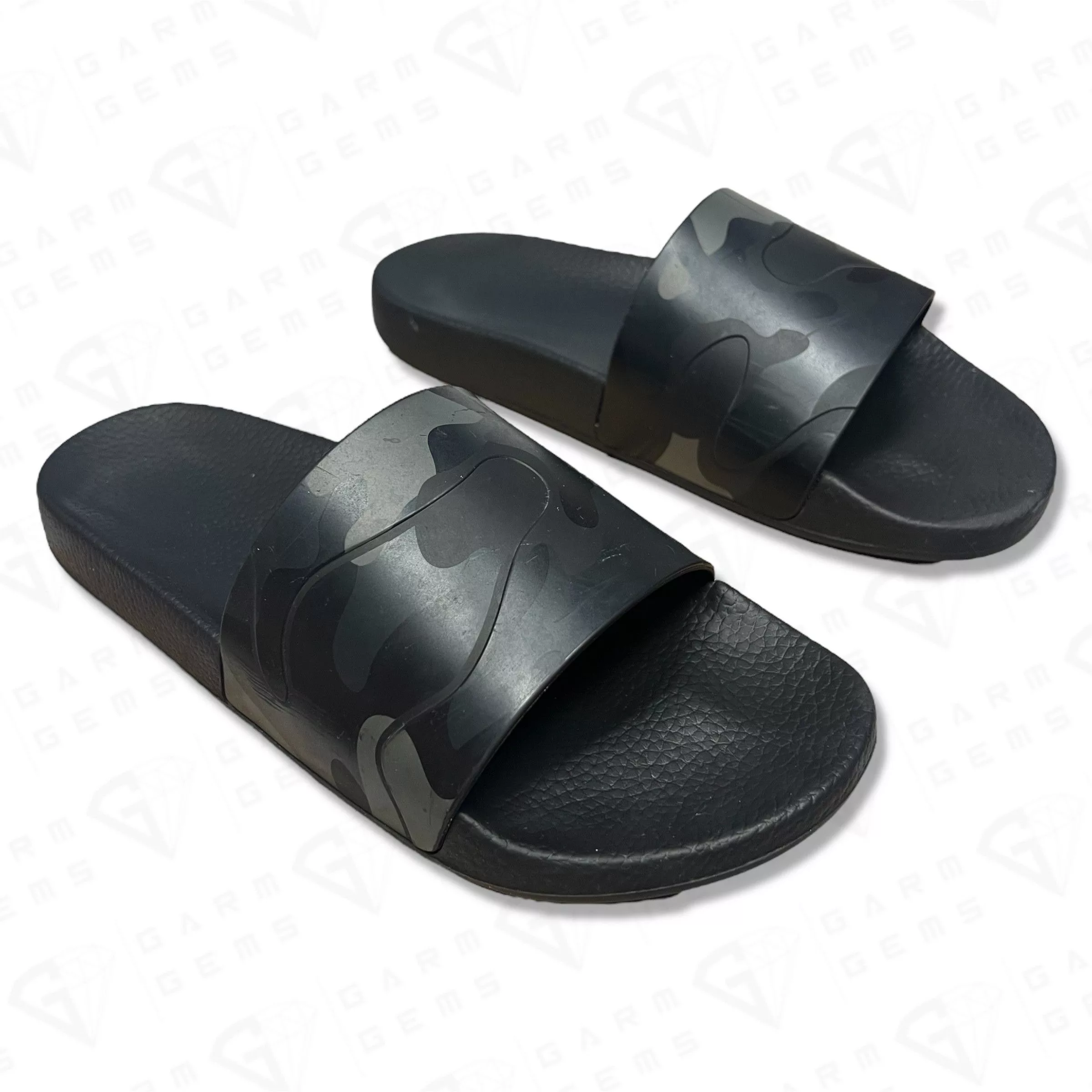 Valentino Slip Ons Valentino Camo Sliders Black