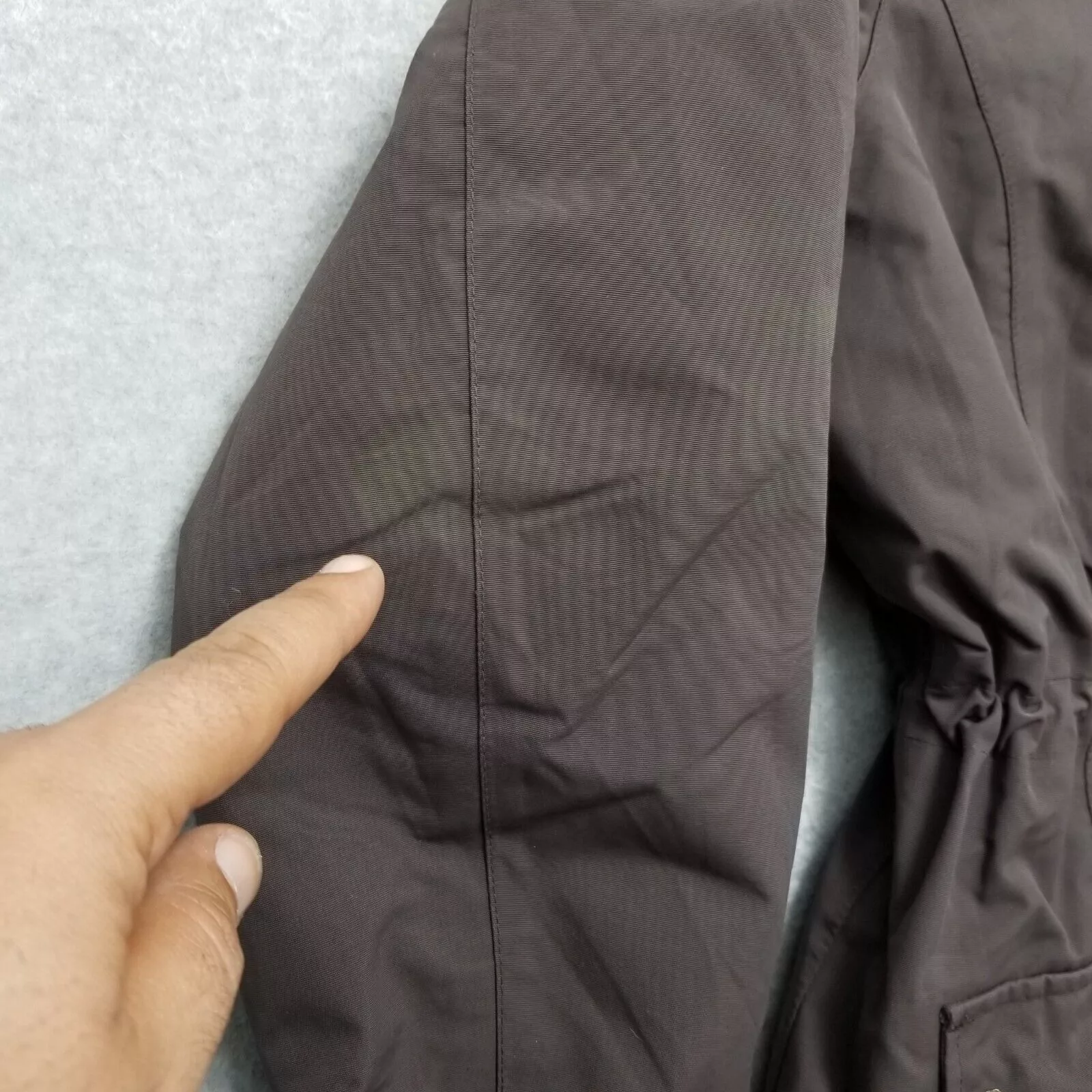 Lands' End Jackets Lands' End Lands End Womens Jacket Large Brown Pockets Full Zip
