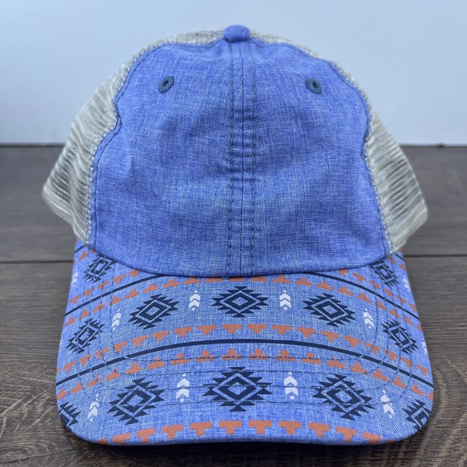 Other Hats Other Aztec Blue Hat Blue Hat Adjustable Adult Size Hat Blue Cap