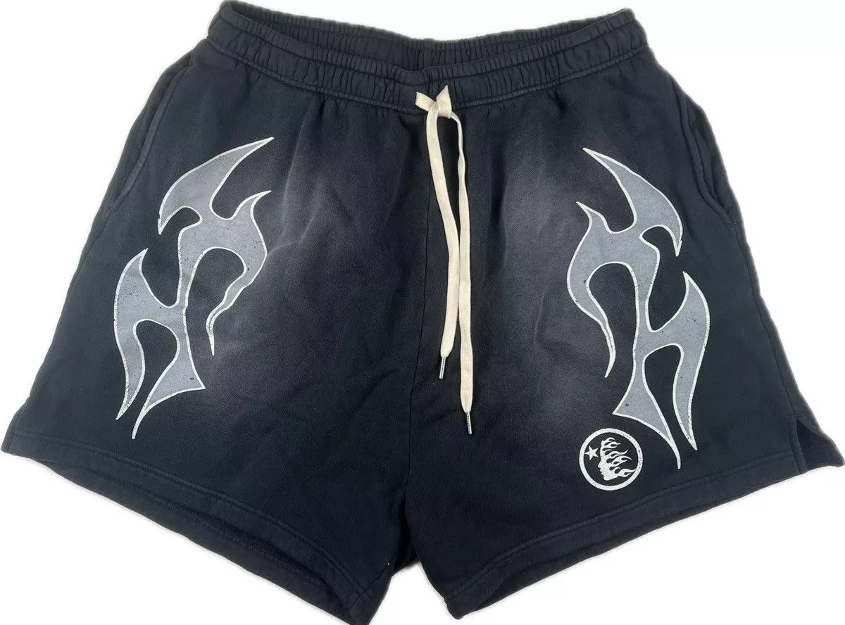 HELLSTAR Sweatpants Joggers Hellstar Flame Shorts Black